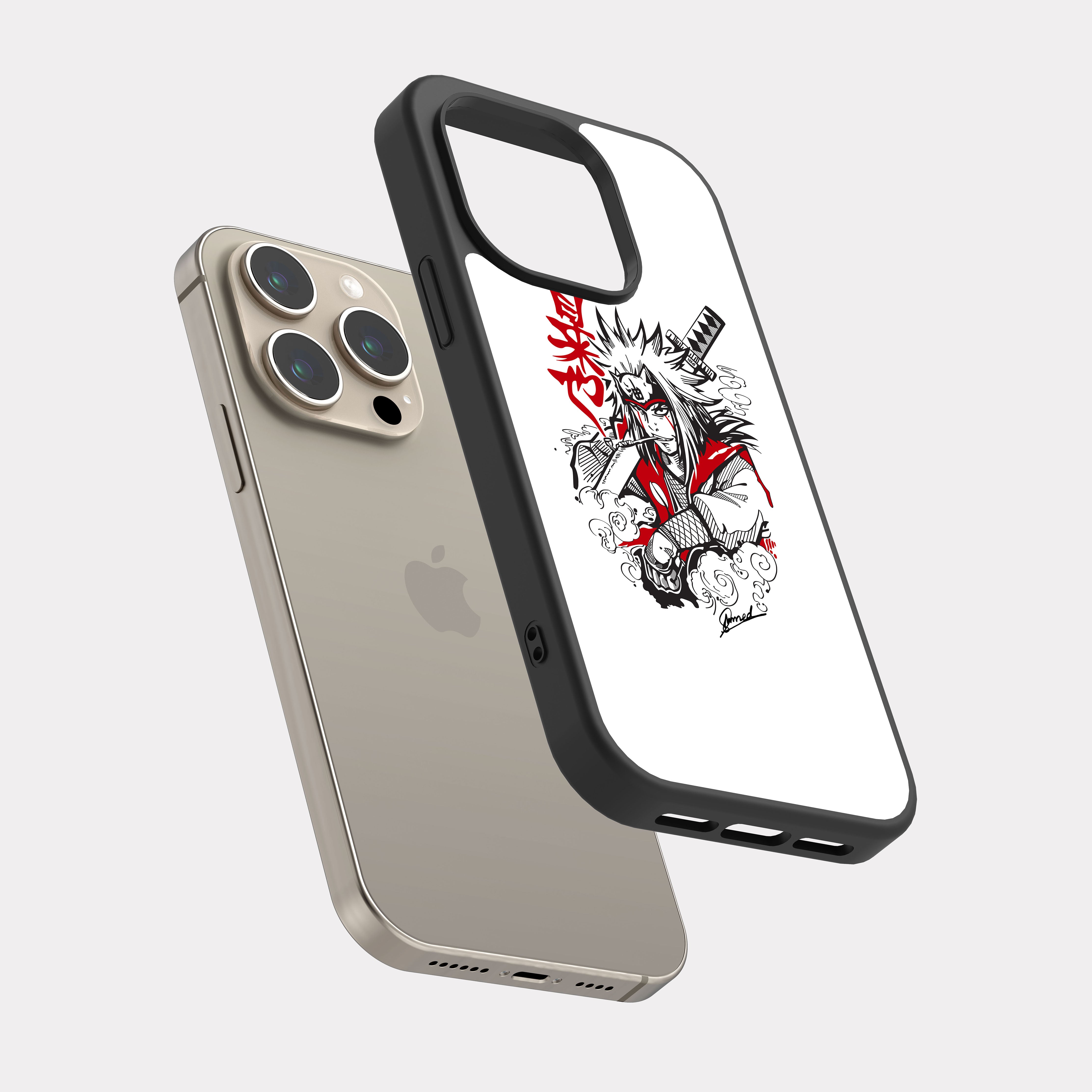 iPhone 15 Pro case cover Naruto Jiraiya  White