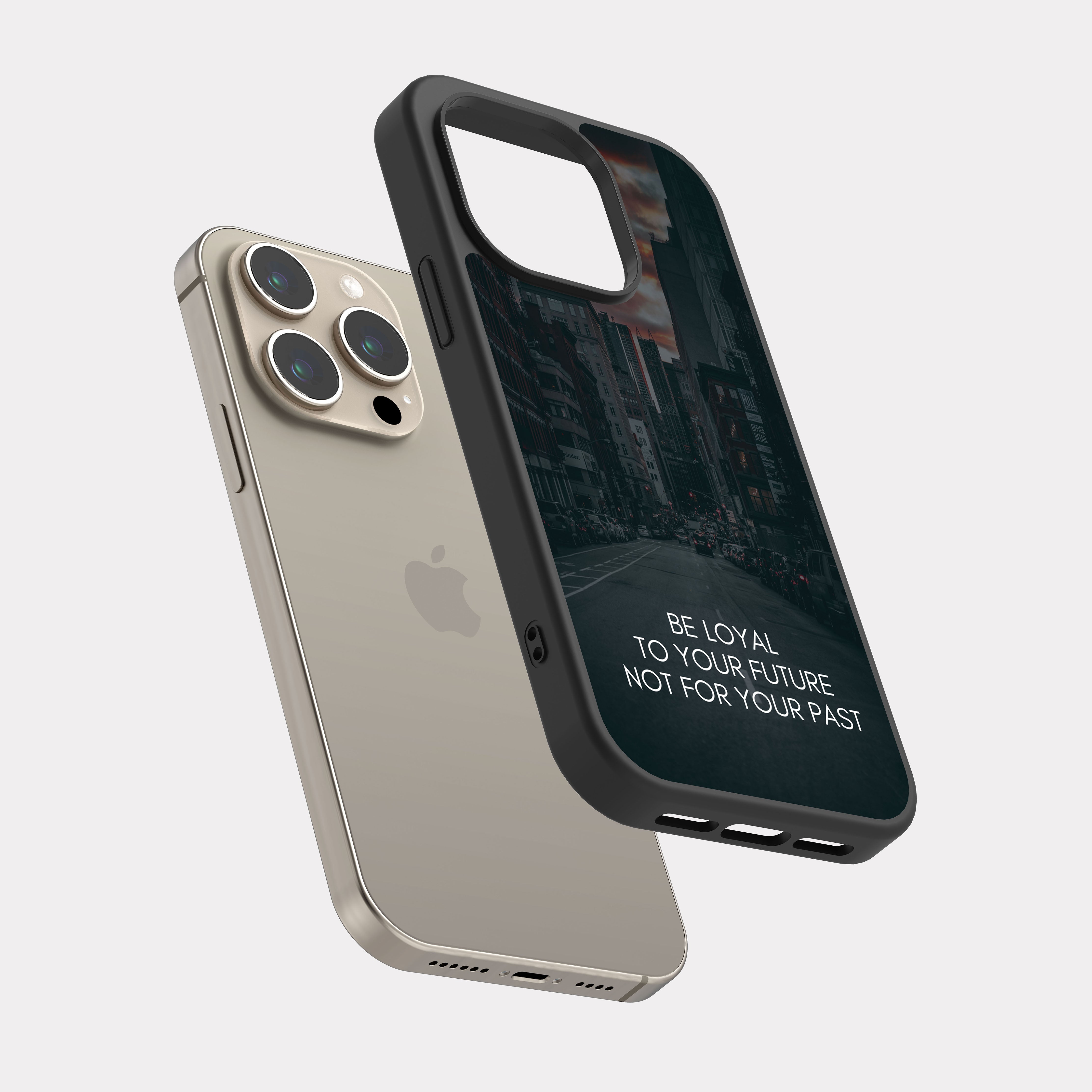 iPhone 15 Pro case cover English Quote be loyal to your future