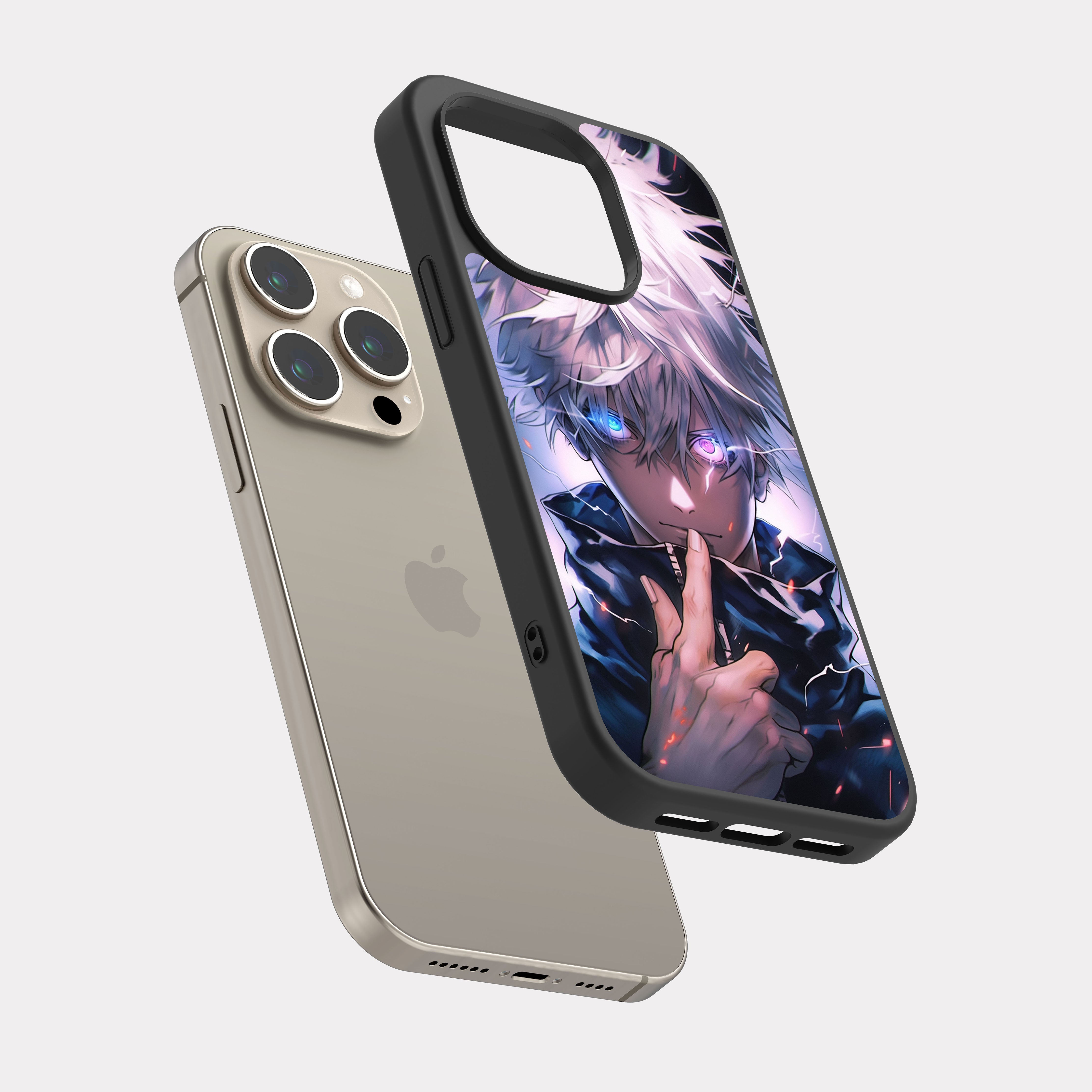 iPhone 15 Pro case cover Jujutsu Kaisen Satoru Gojo Grey
