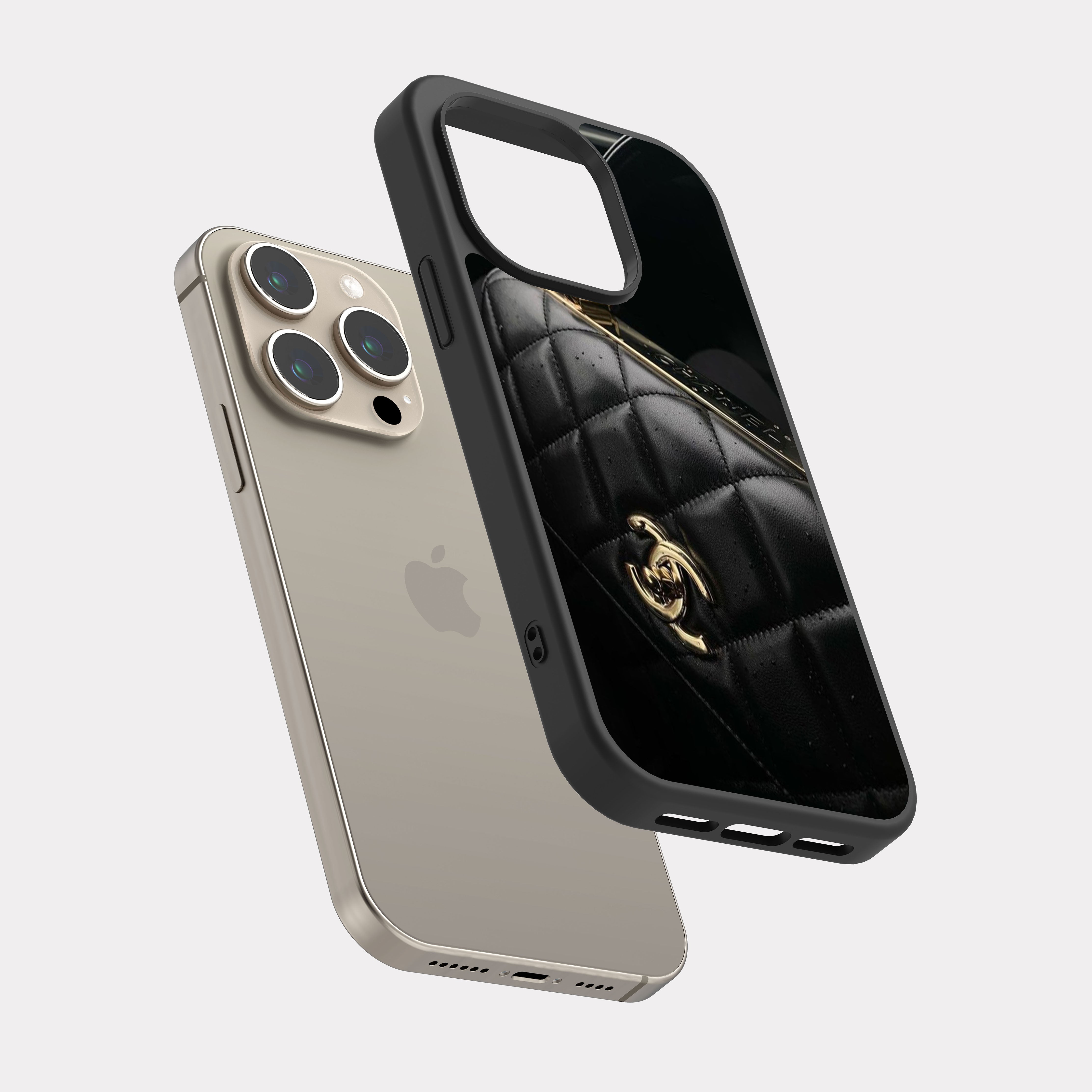 iPhone 15 Pro case cover Chanel Black