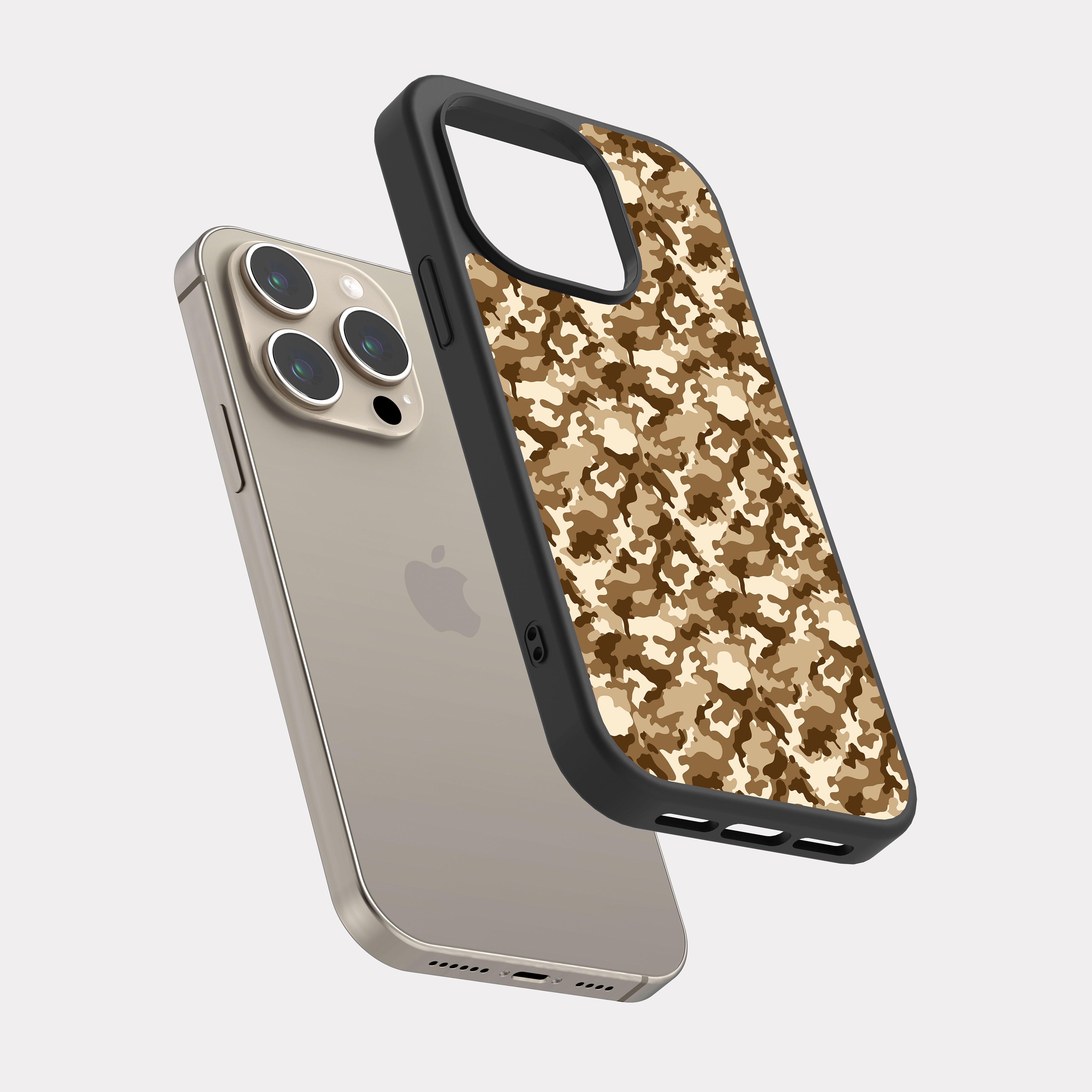 iPhone 15 Pro case cover Military Camo Beige