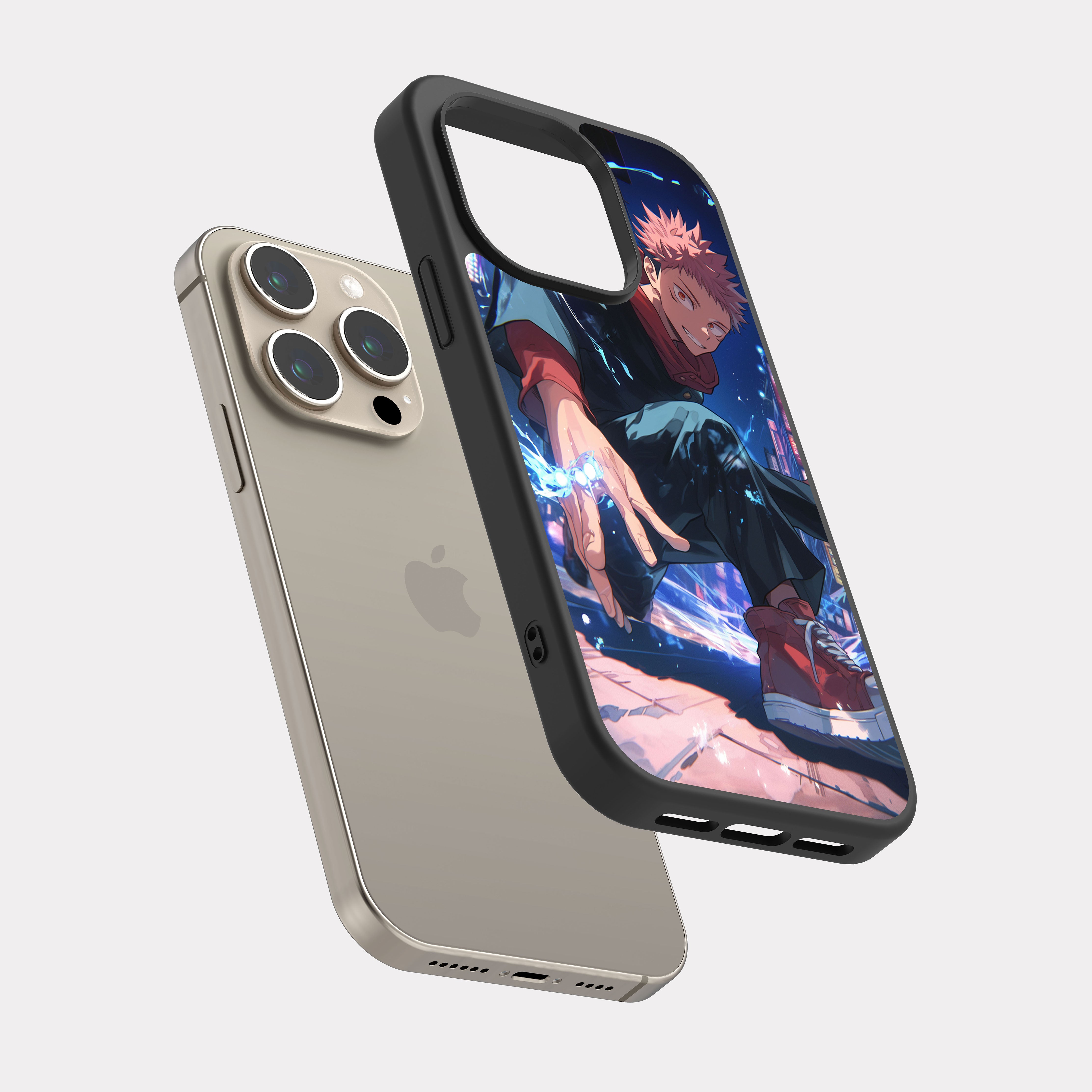 iPhone 15 Pro case cover Jujutsu Kaisen Itadori Blue