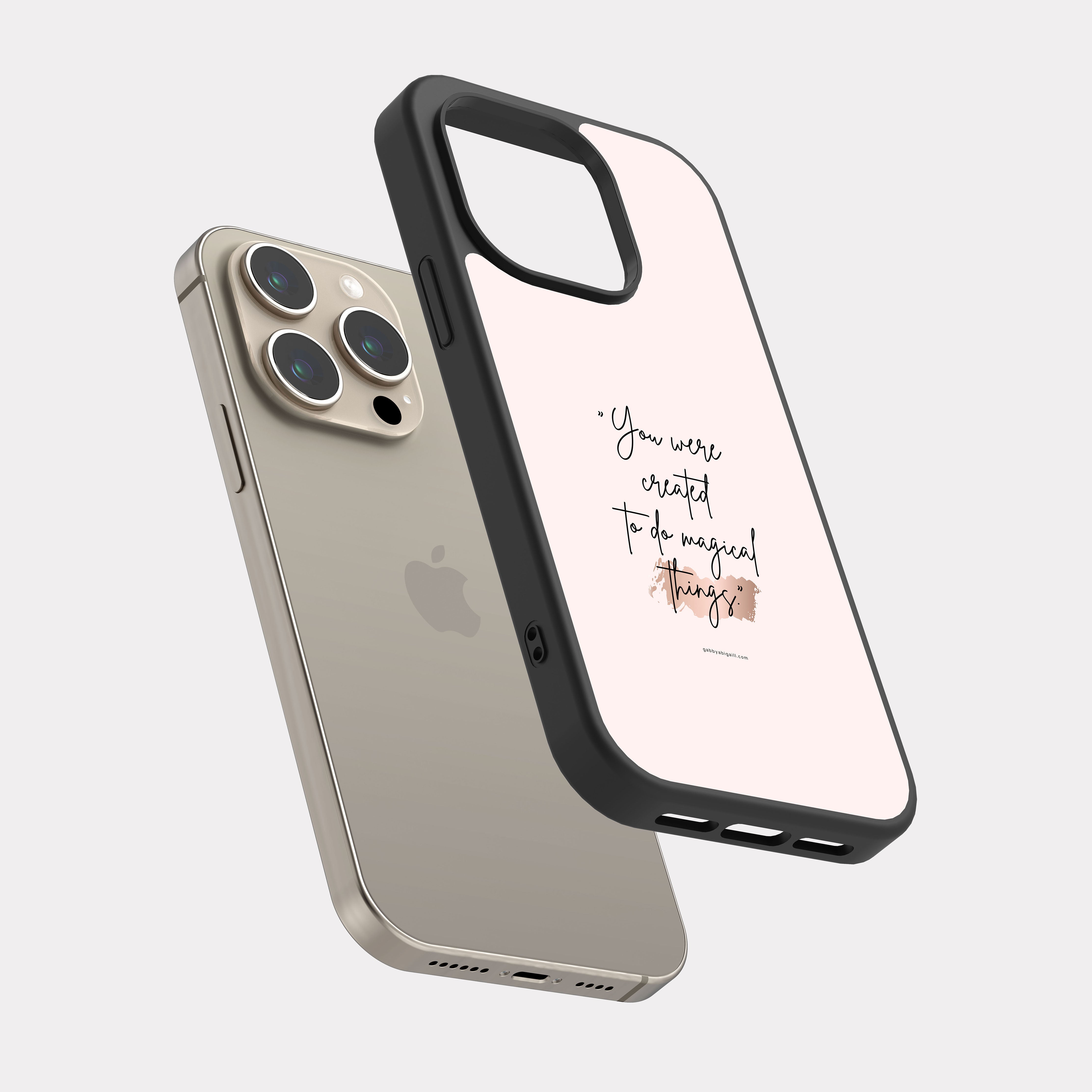 iPhone 15 Pro case cover English Quote You were created to do