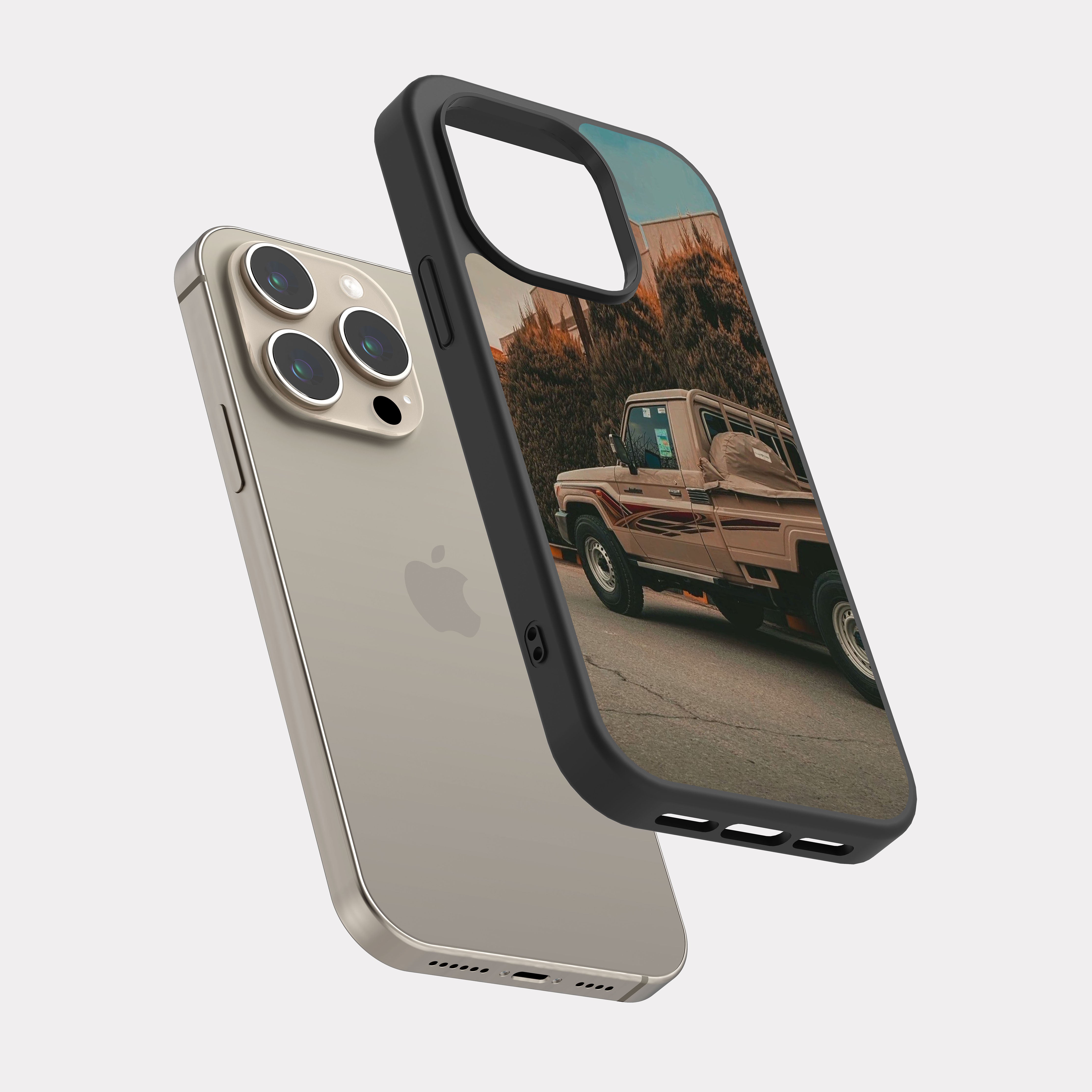 iPhone 15 Pro case cover Toyota Land Cruiser LX Beige