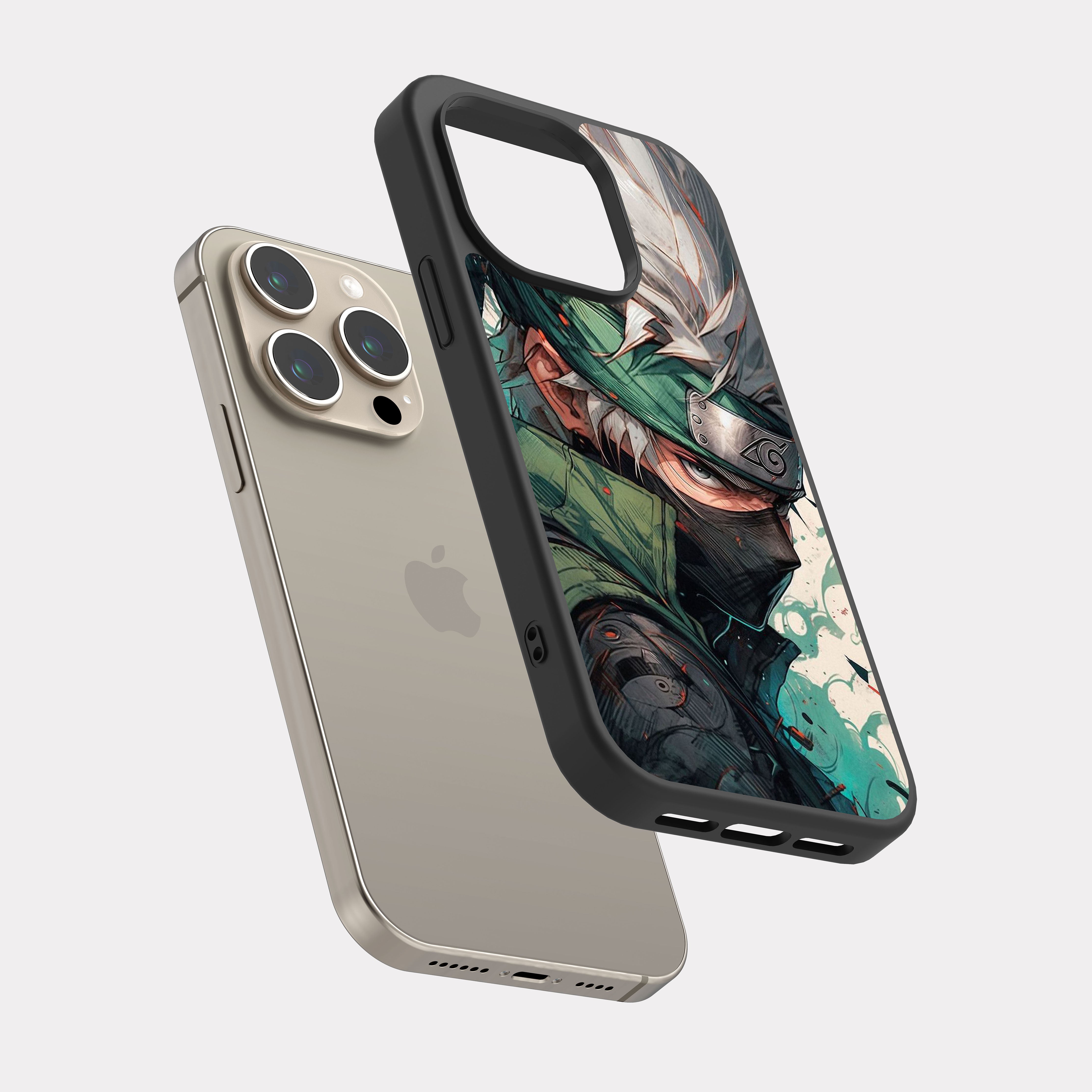 iPhone 15 Pro case cover Naruto Kakashi Green