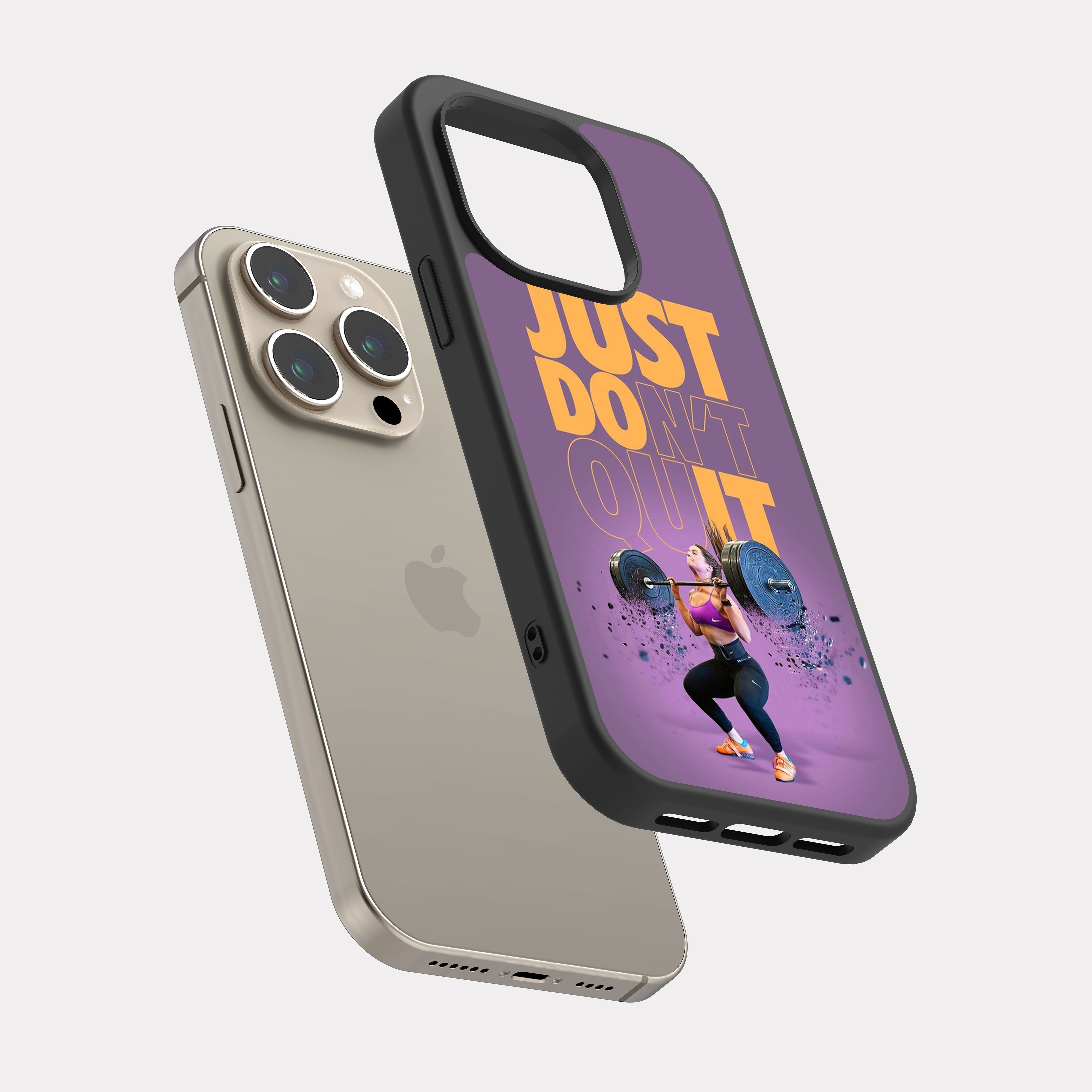 iPhone 15 Pro case cover Just Don't Quit Purple
