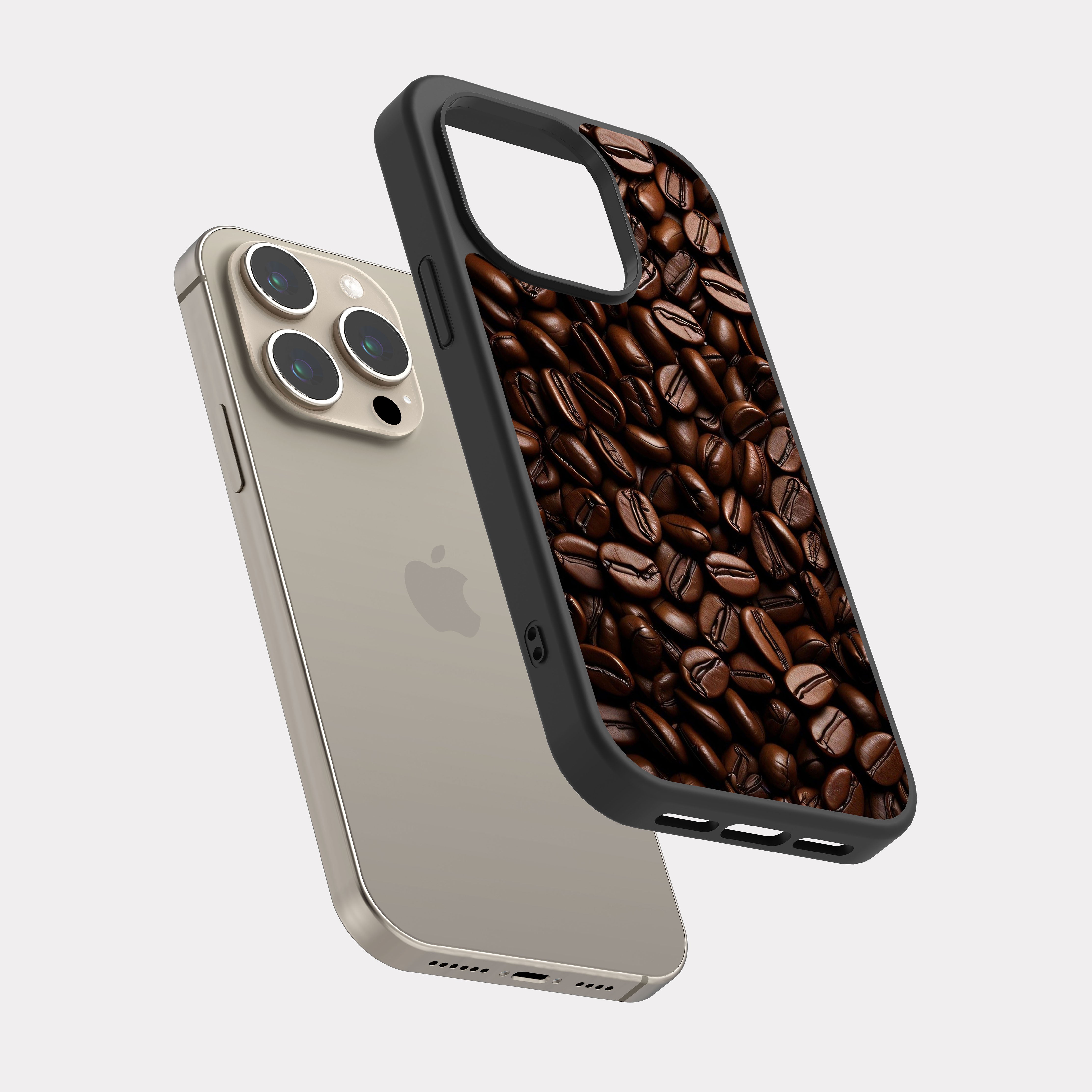 iPhone 15 Pro case cover Coffee Beans Brown