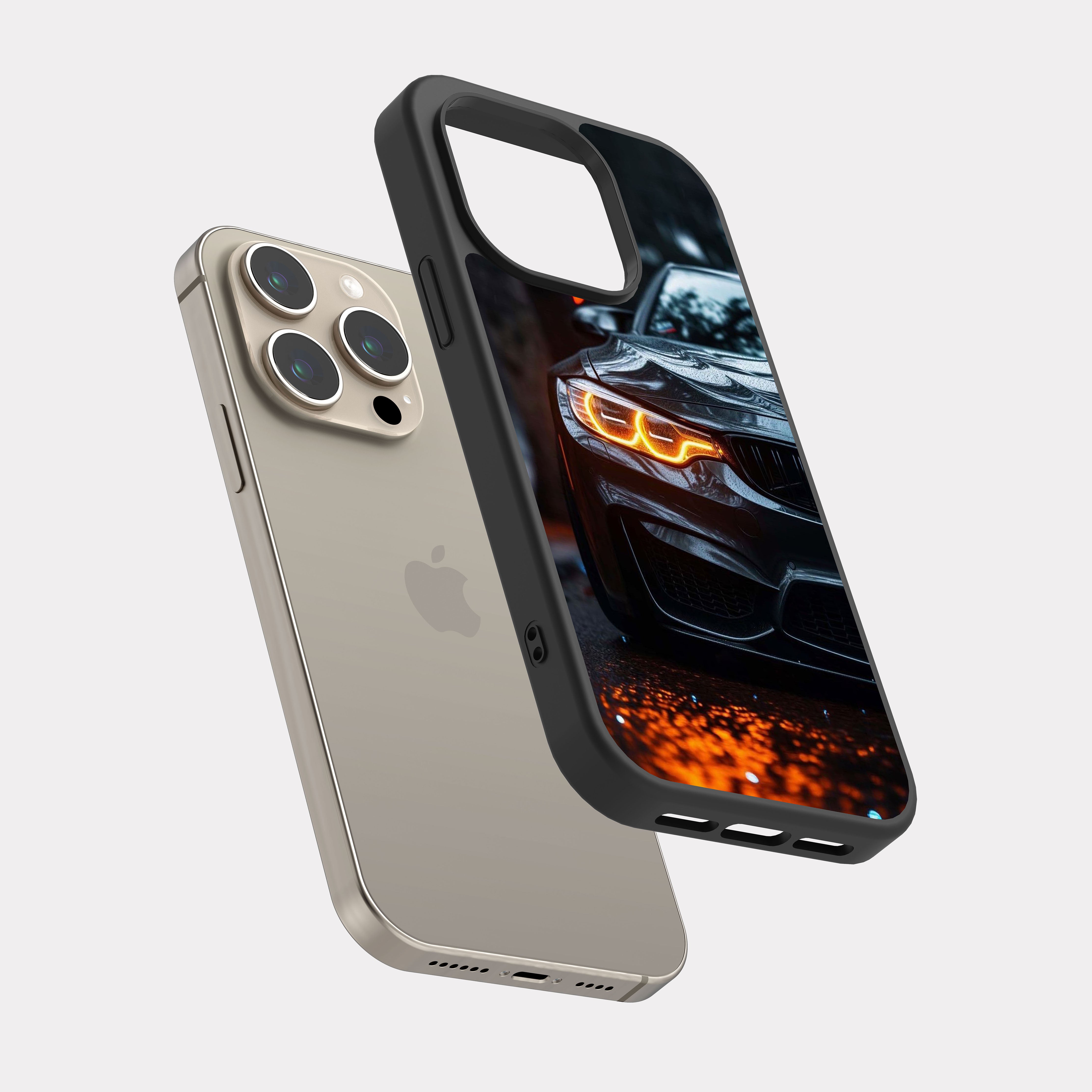 iPhone 15 Pro case cover BMW M3 Orange