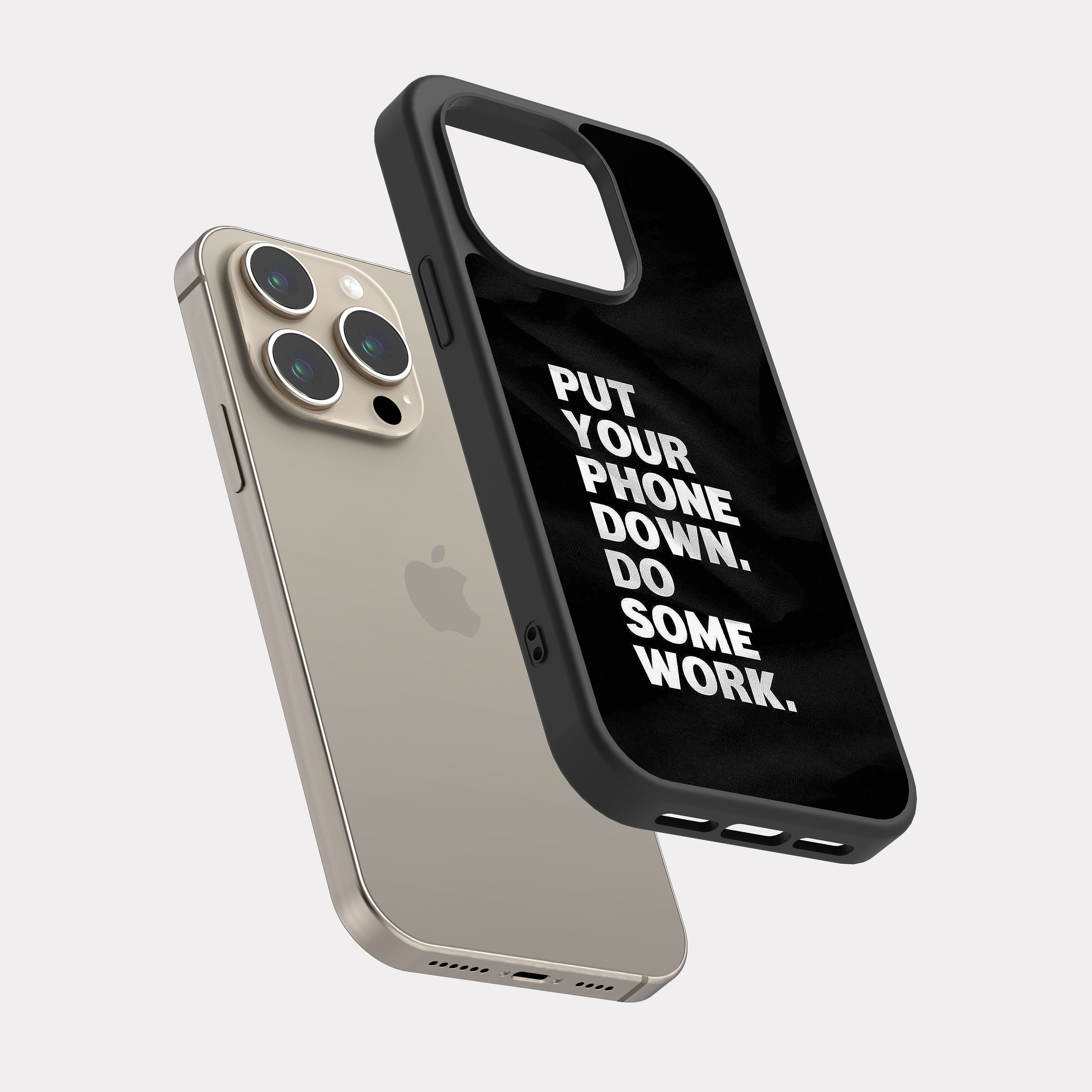 iPhone 15 Pro case cover English Quote Put your phone down