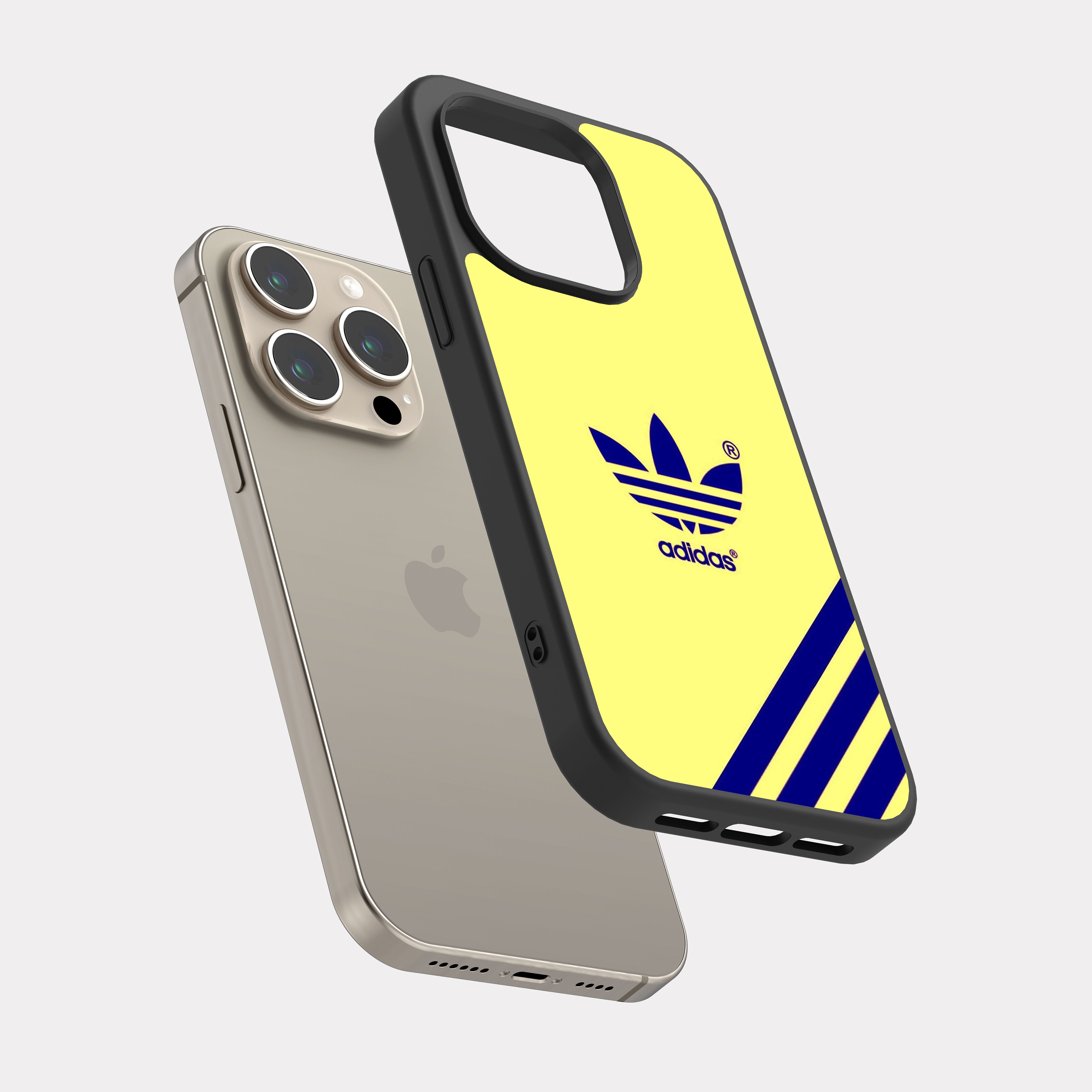 iPhone 15 Pro case cover Adidas Yellow