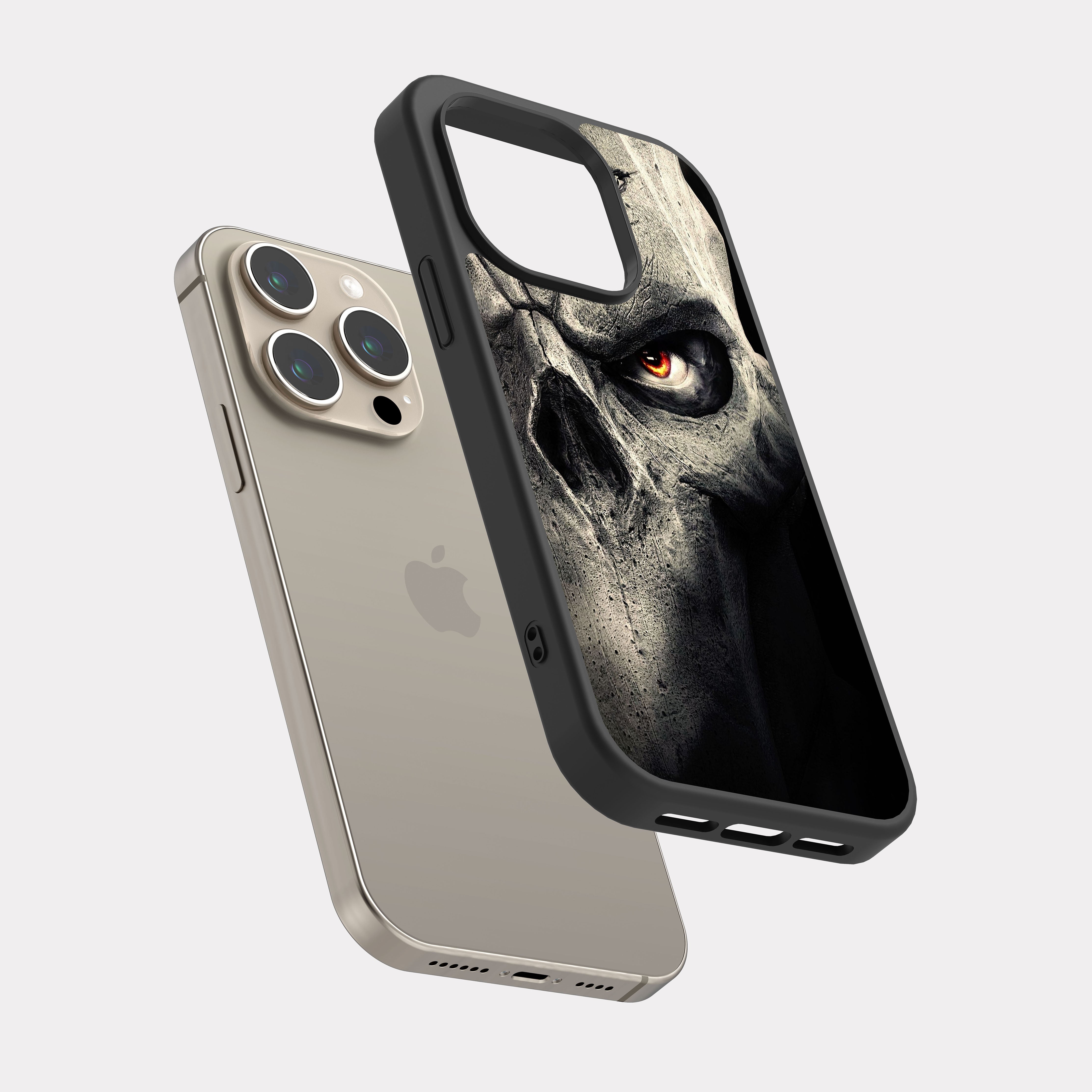 iPhone 15 Pro case cover Darksiders Skull White