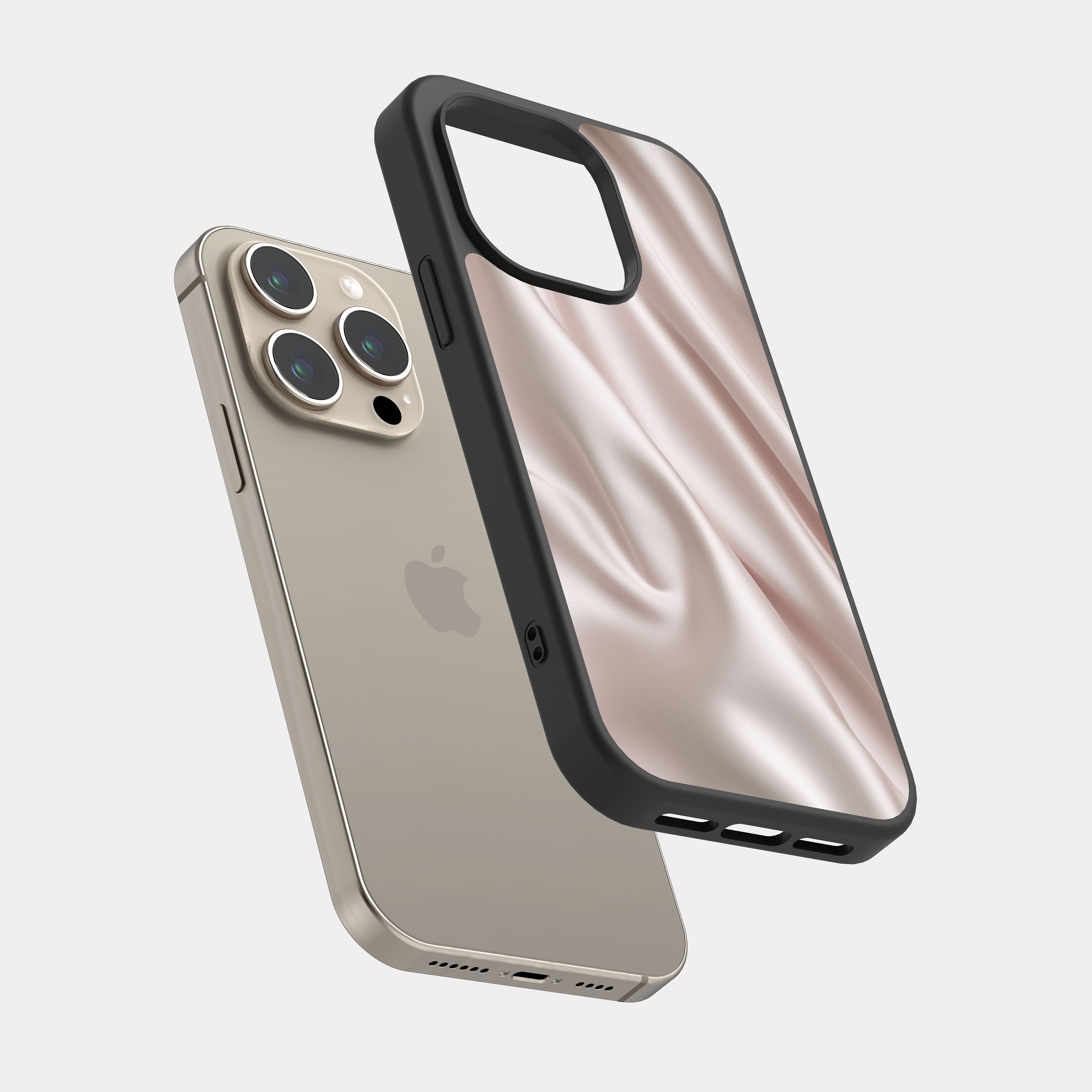 iPhone 15 Pro case cover Attractive White Pink