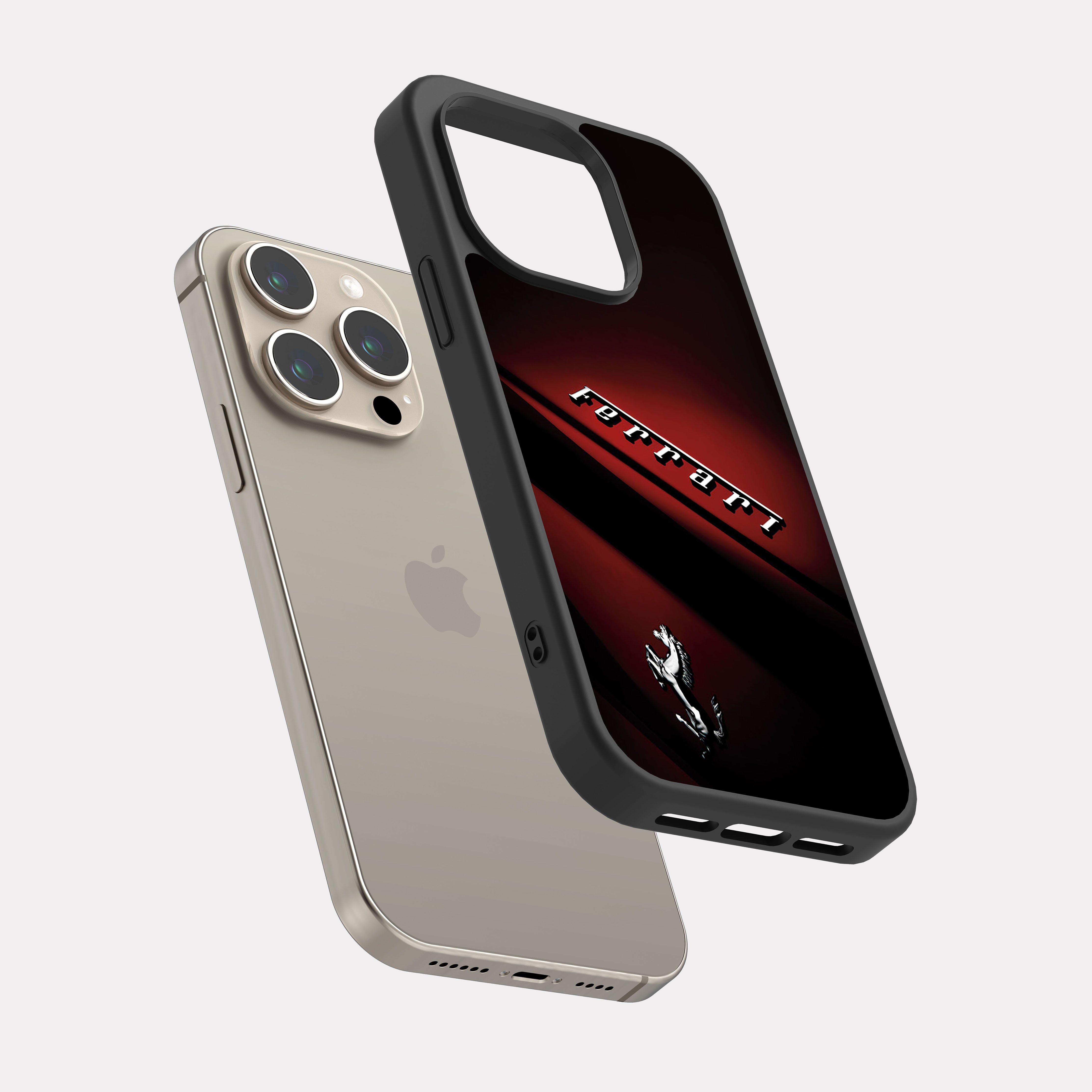 iPhone 15 Pro case cover Ferrari Red