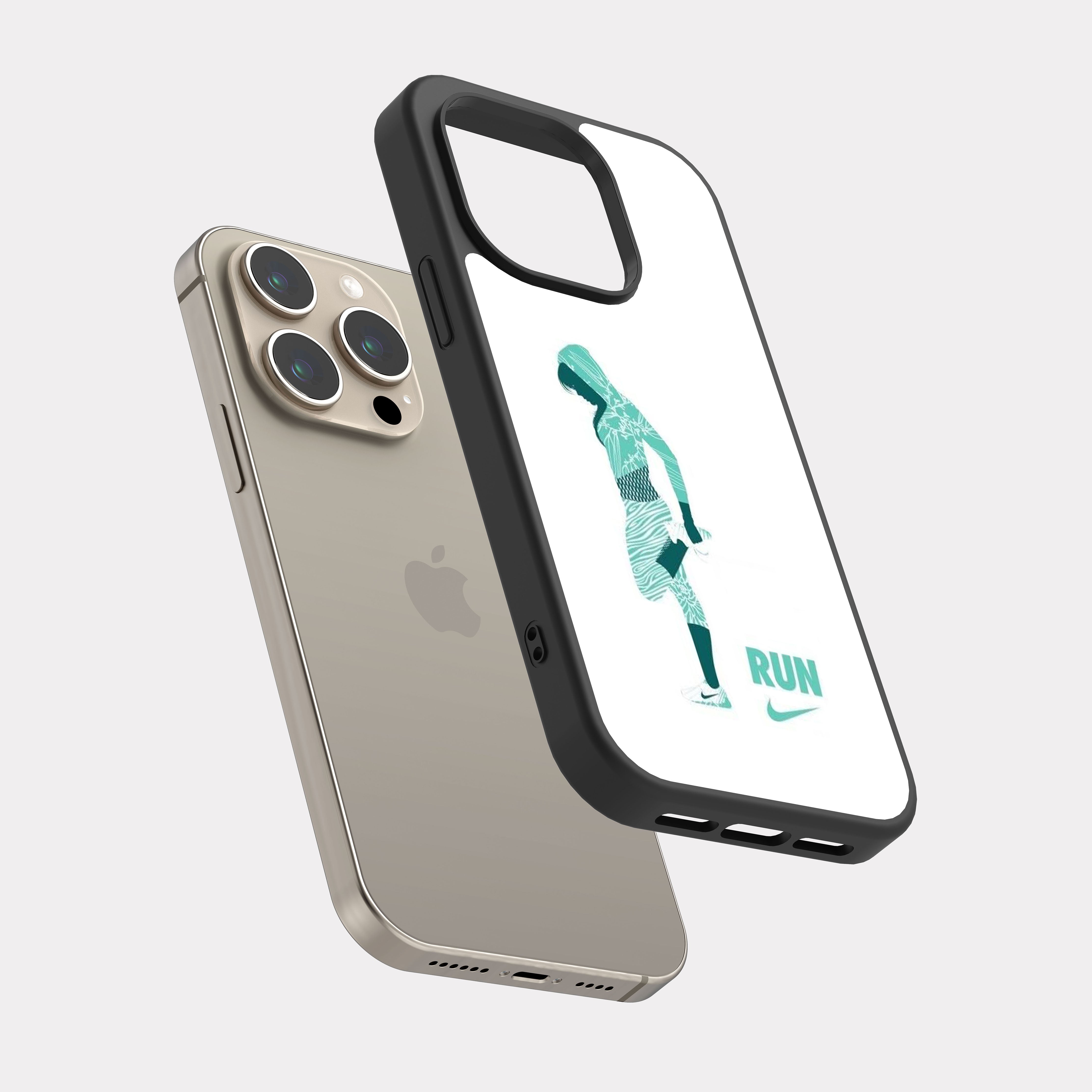 iPhone 15 Pro case cover Nike White Blue