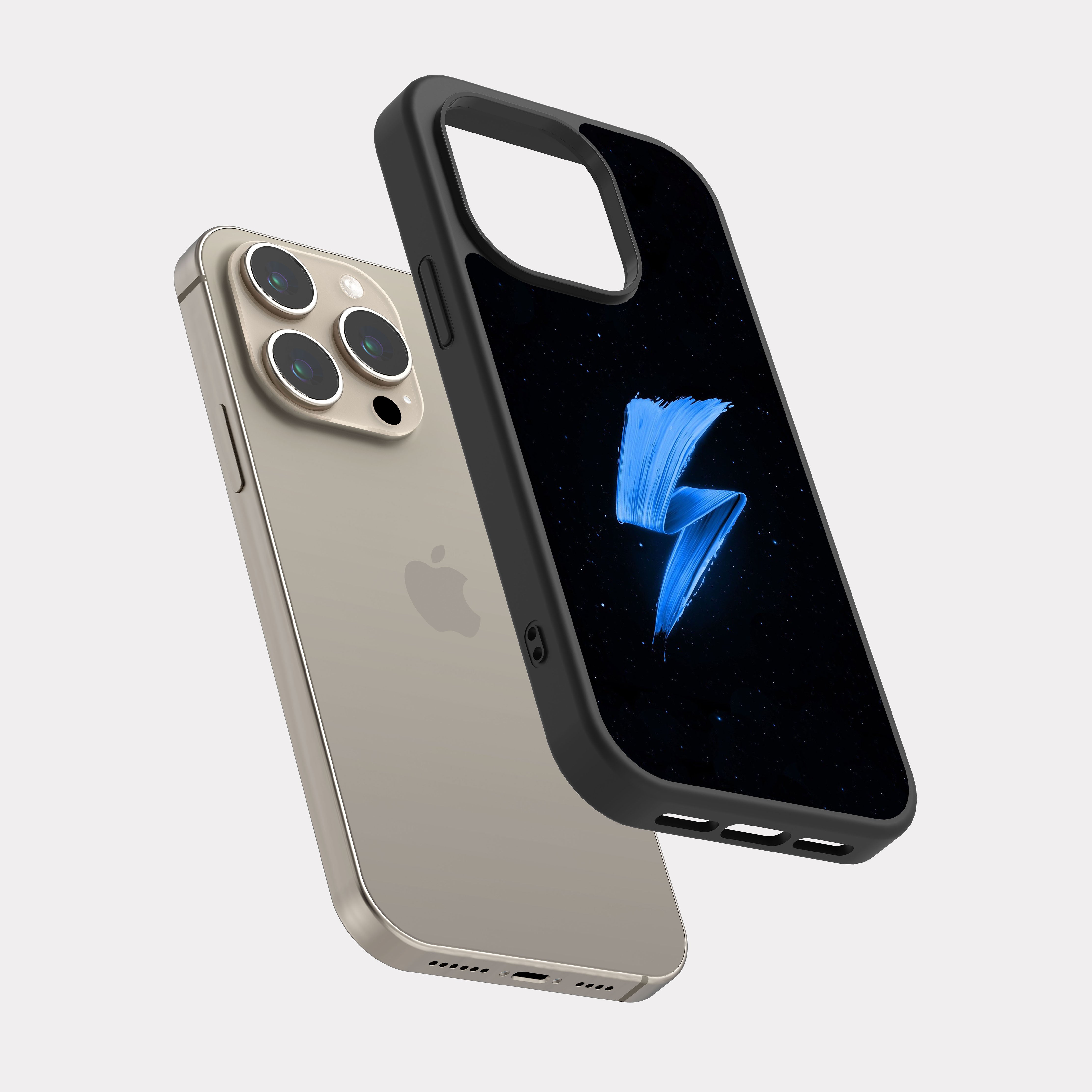 iPhone 15 Pro case cover Elegant Black Blue