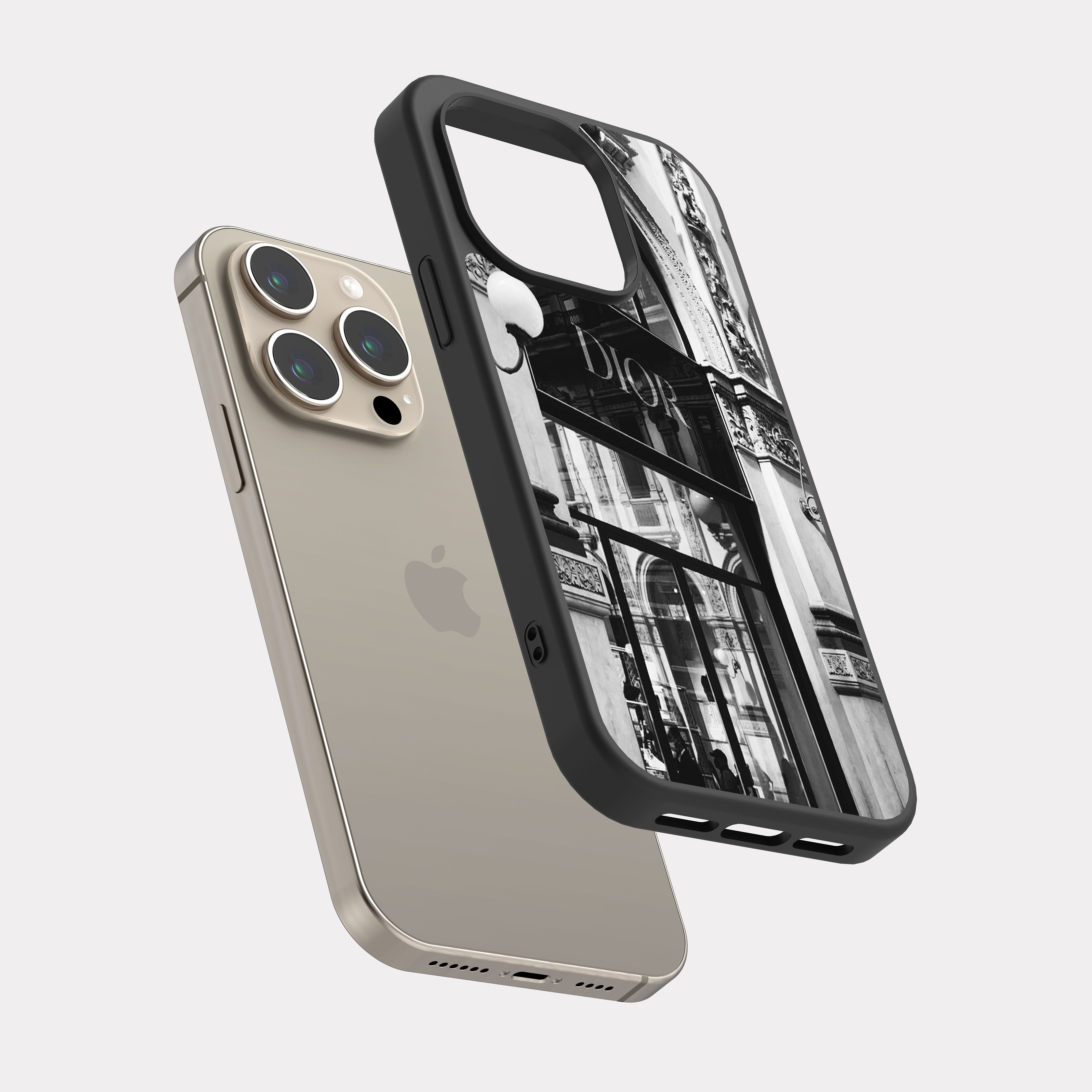 iPhone 15 Pro case cover Dior White Black