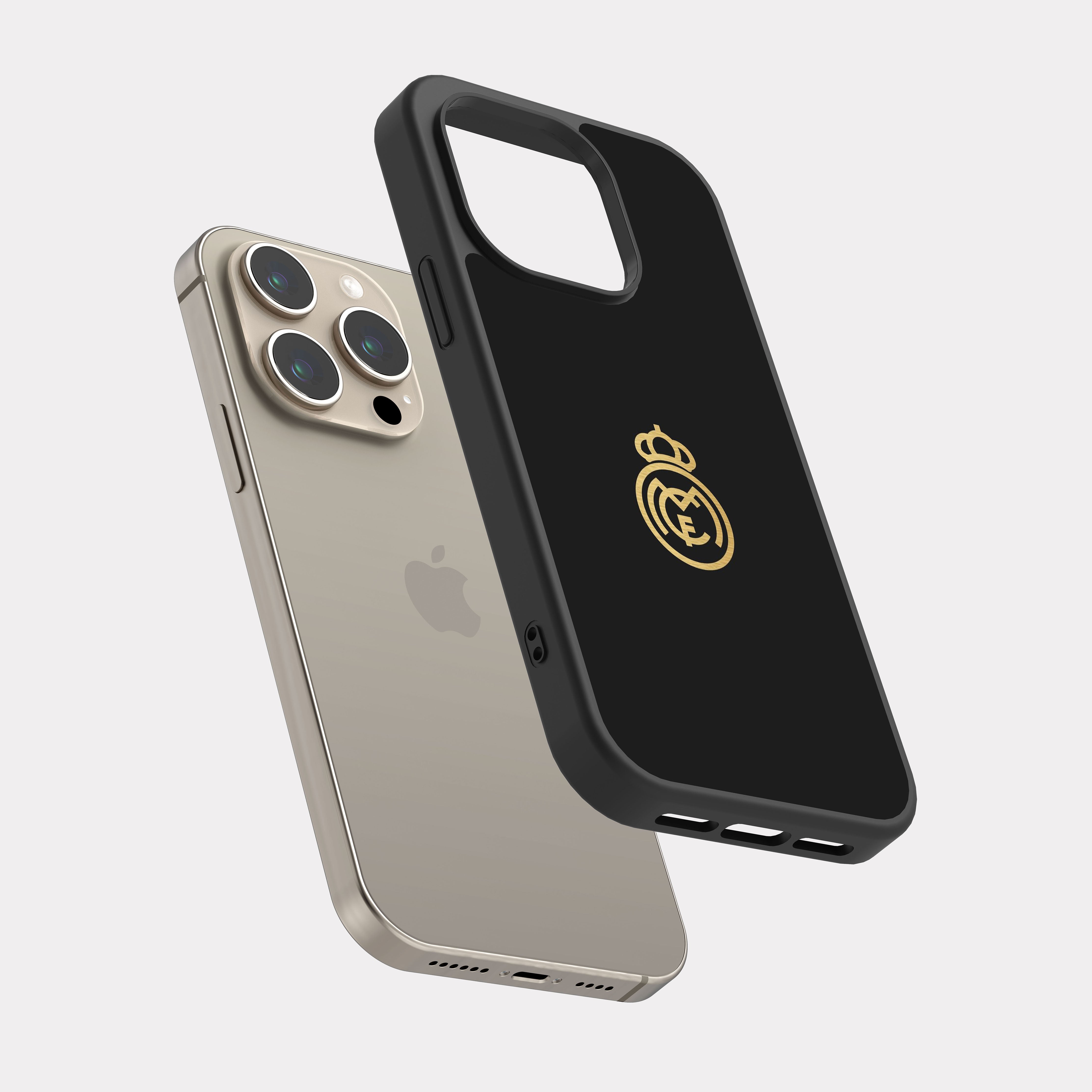 iPhone 15 Pro case cover Real Madrid CF Black Gold\