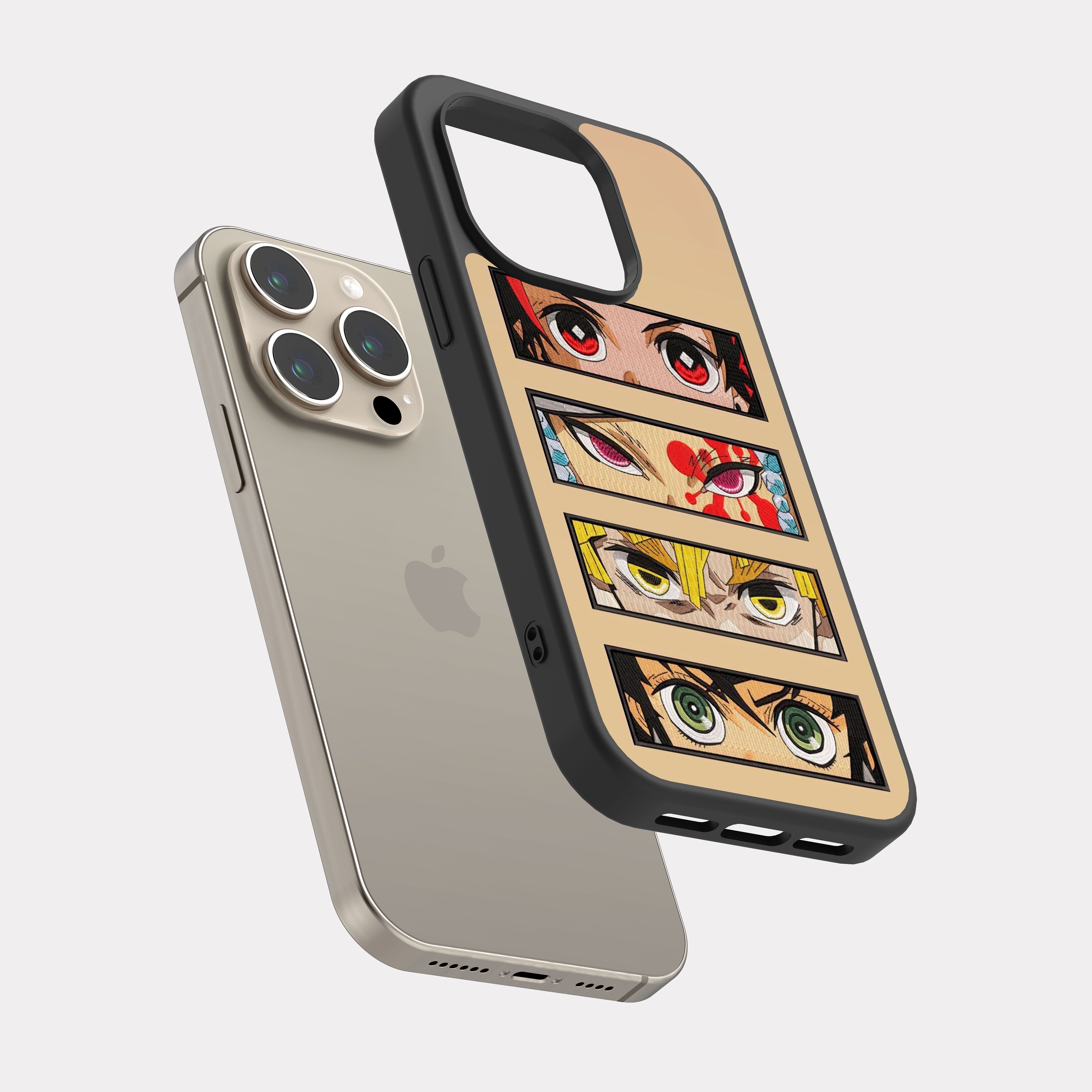 iPhone 15 Pro case cover Demon Slayer Kimetsu No Beige