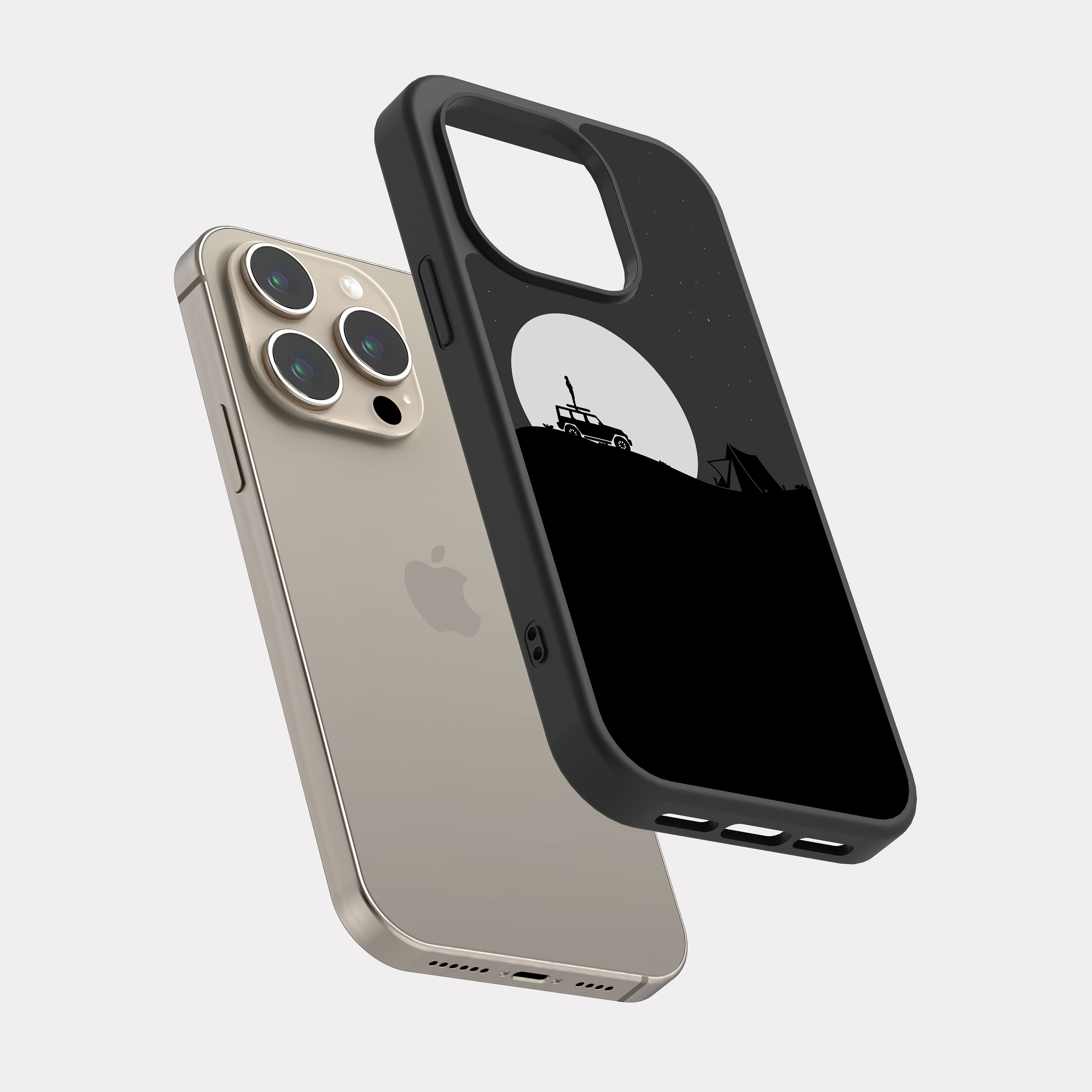 iPhone 15 Pro case cover Camping White