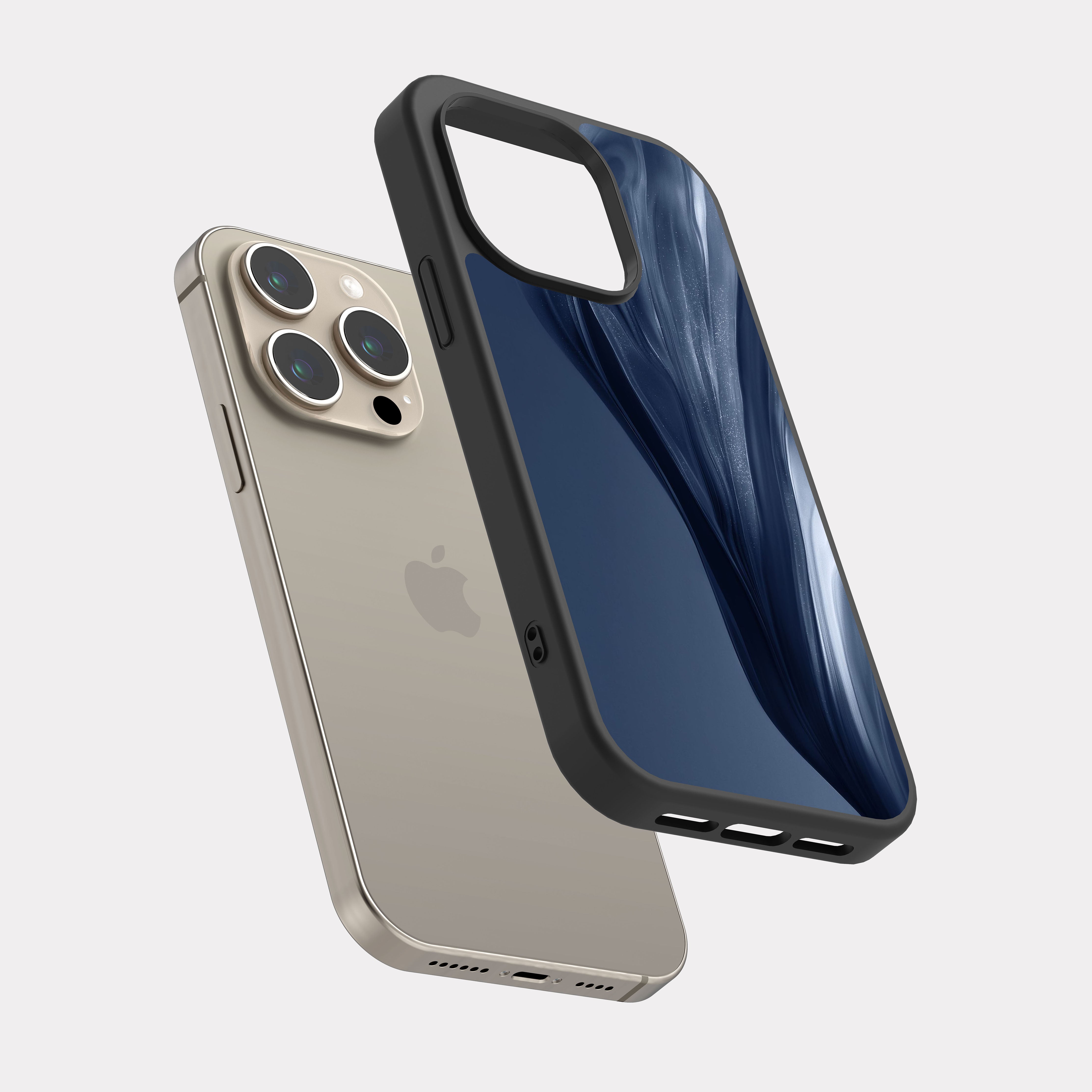 iPhone 15 Pro case cover Attractive White Grey