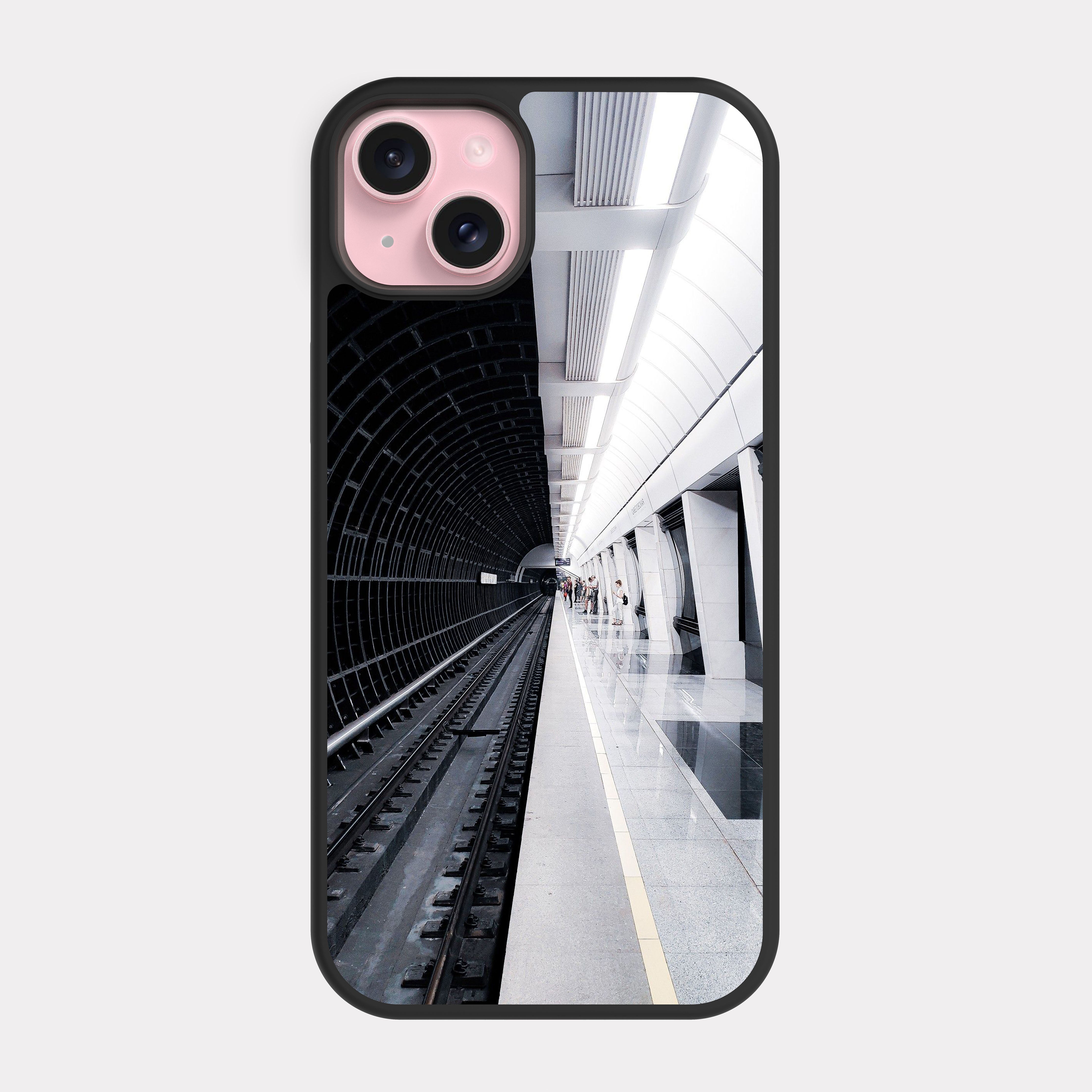 iPhone 15 Plus case cover Subway Station White
