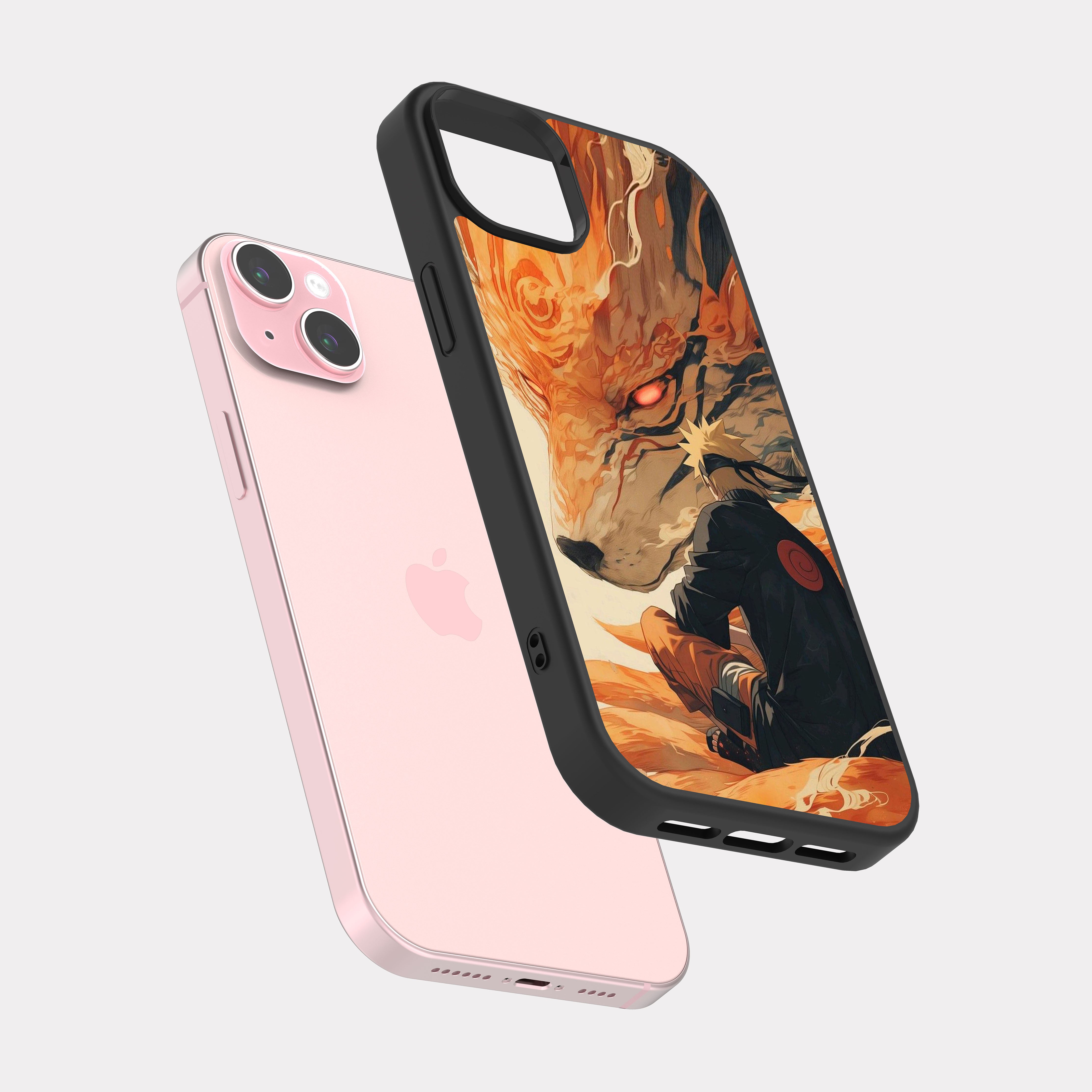iPhone 15 Plus case cover Naruto Kurama Orange