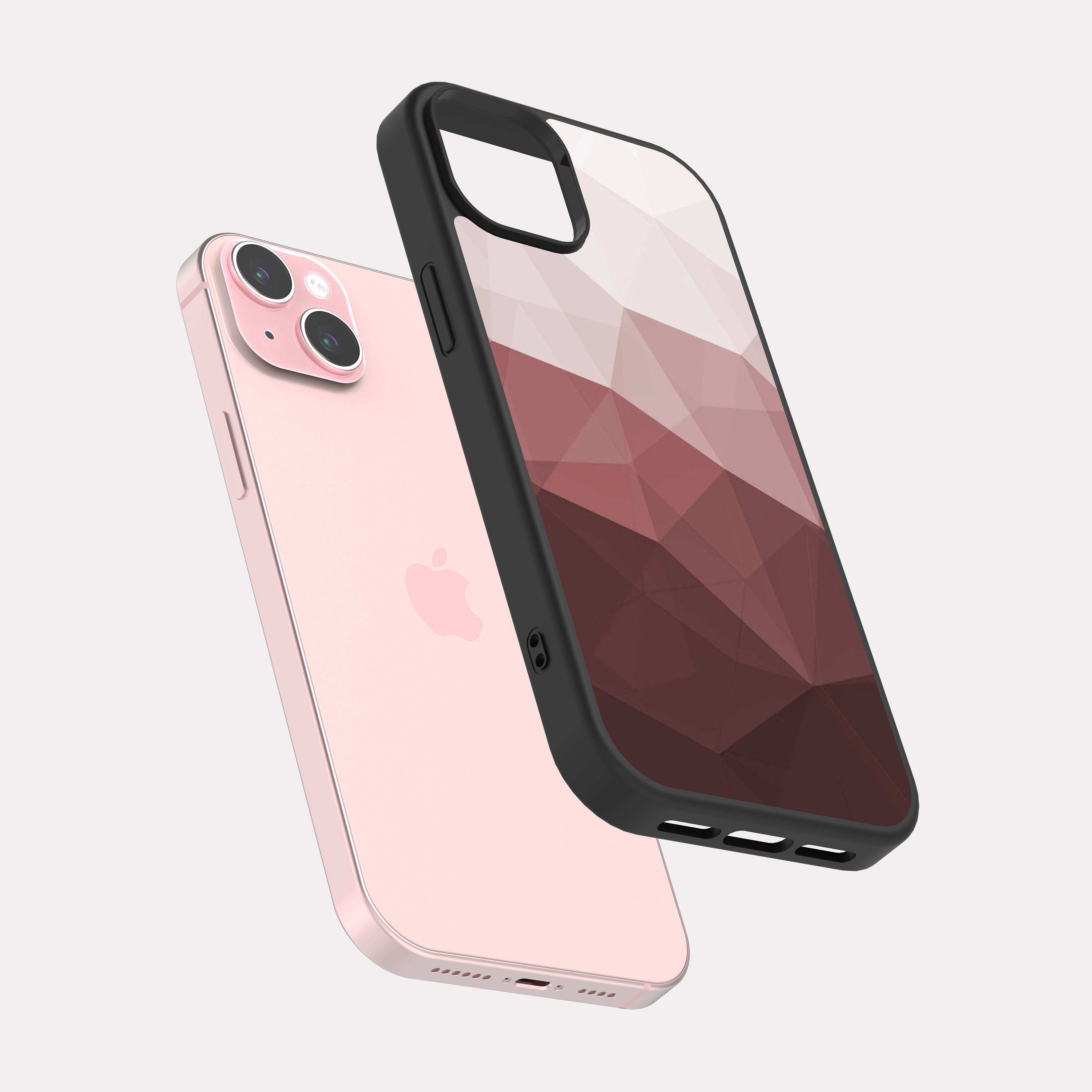 iPhone 15 Plus case cover Abstract Drawing Geometric Pink