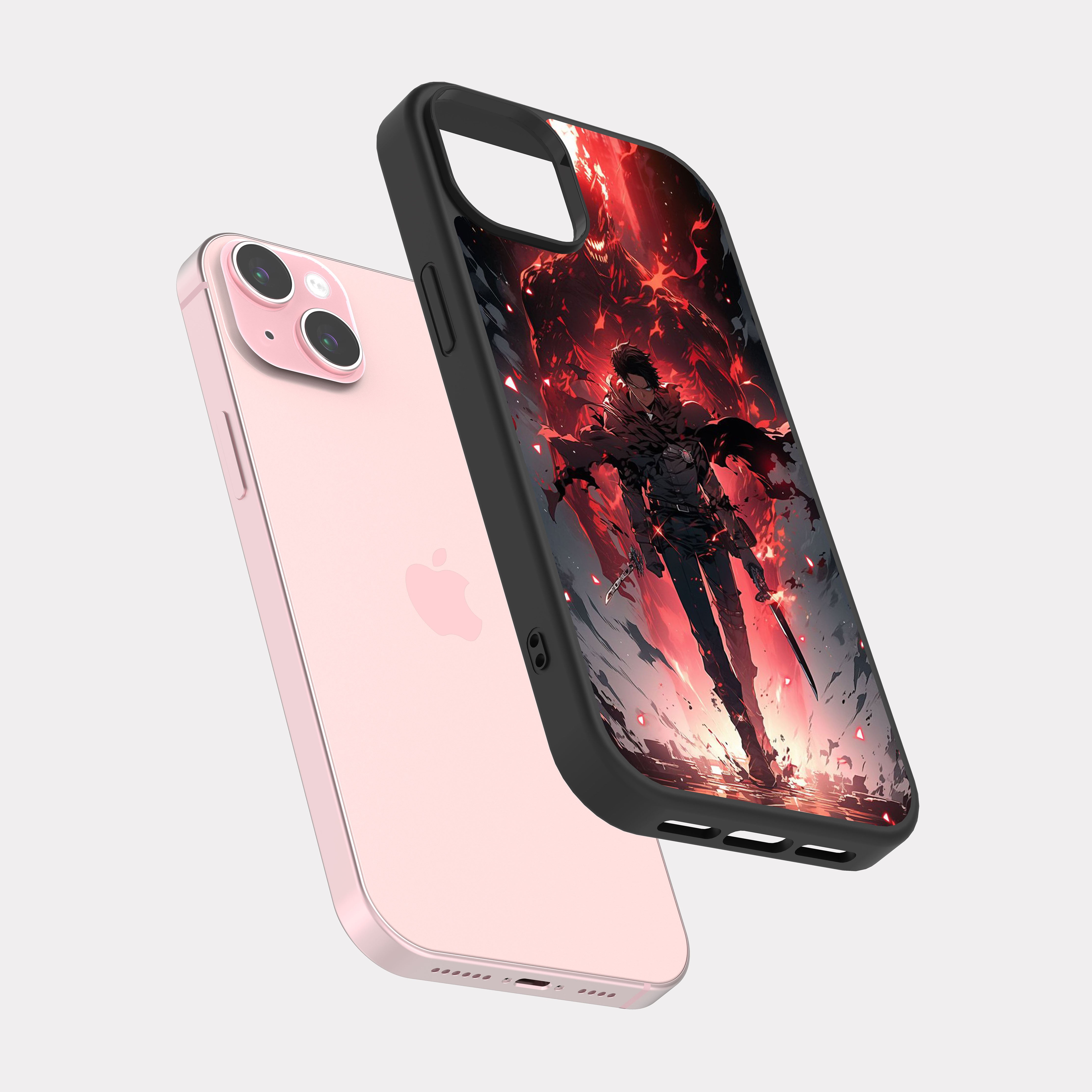 iPhone 15 Plus case cover Solo Leveling Red