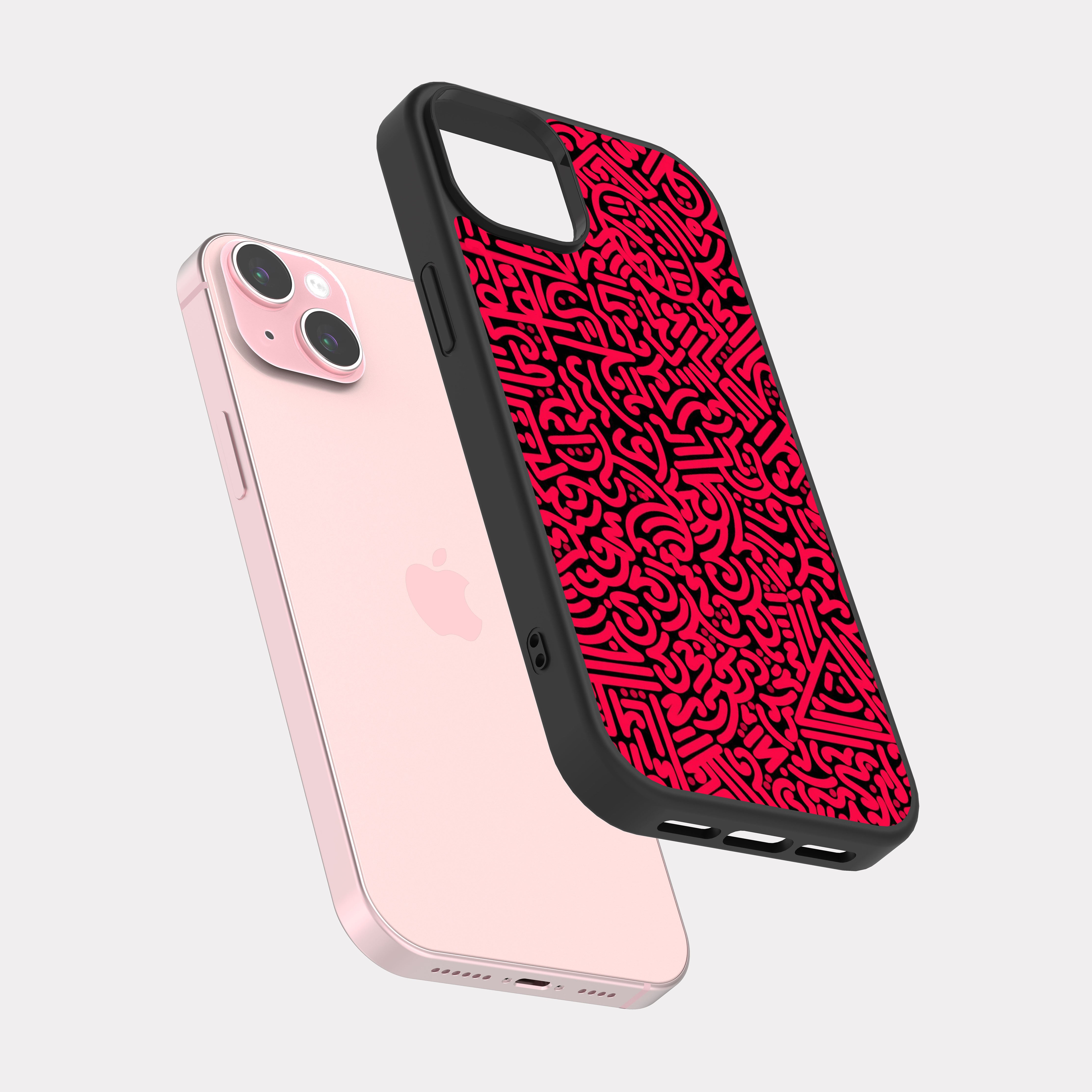 iPhone 15 Plus case cover Pattern Abstract Drawing Red