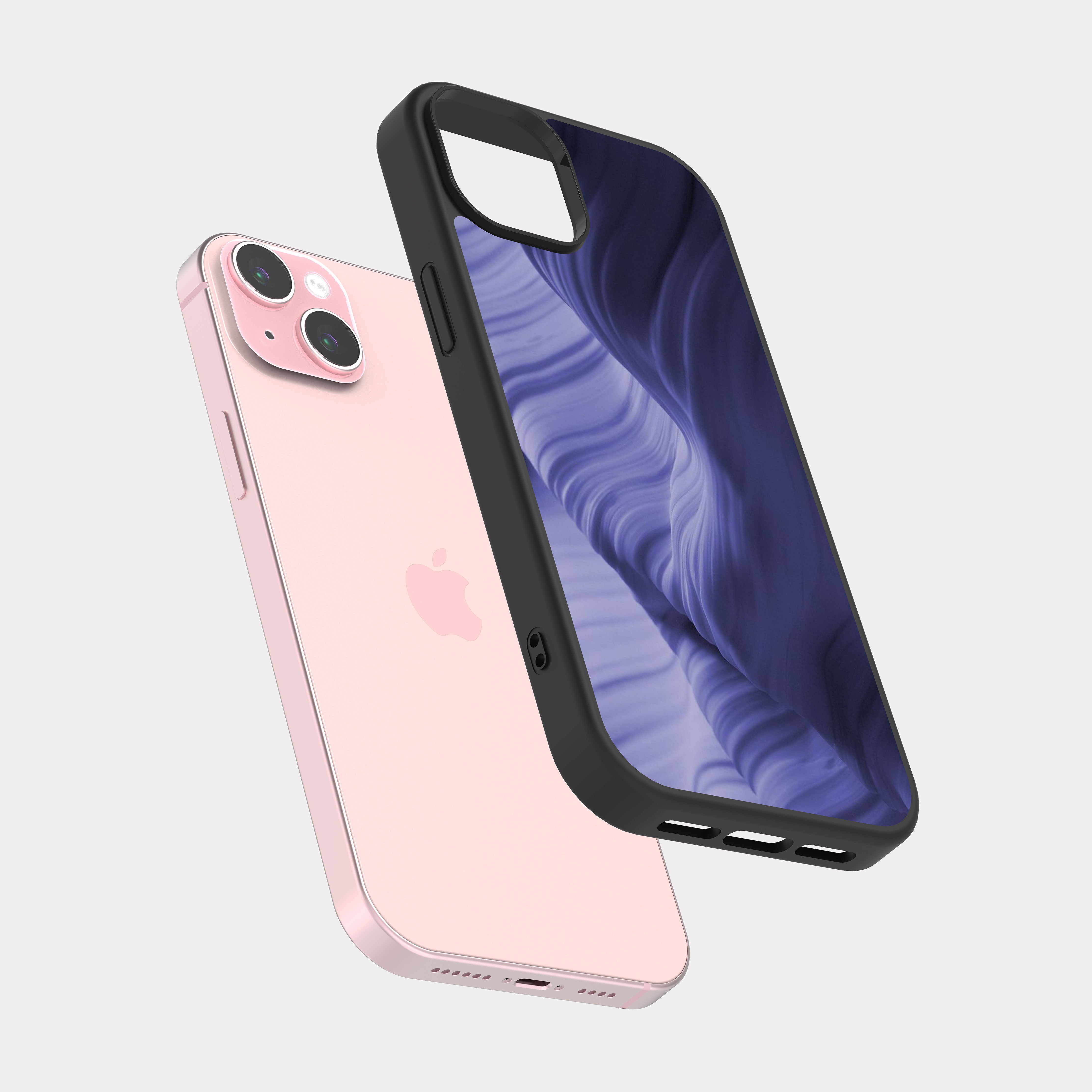 iPhone 15 Plus case cover Abstract Drawing Rock Purple
