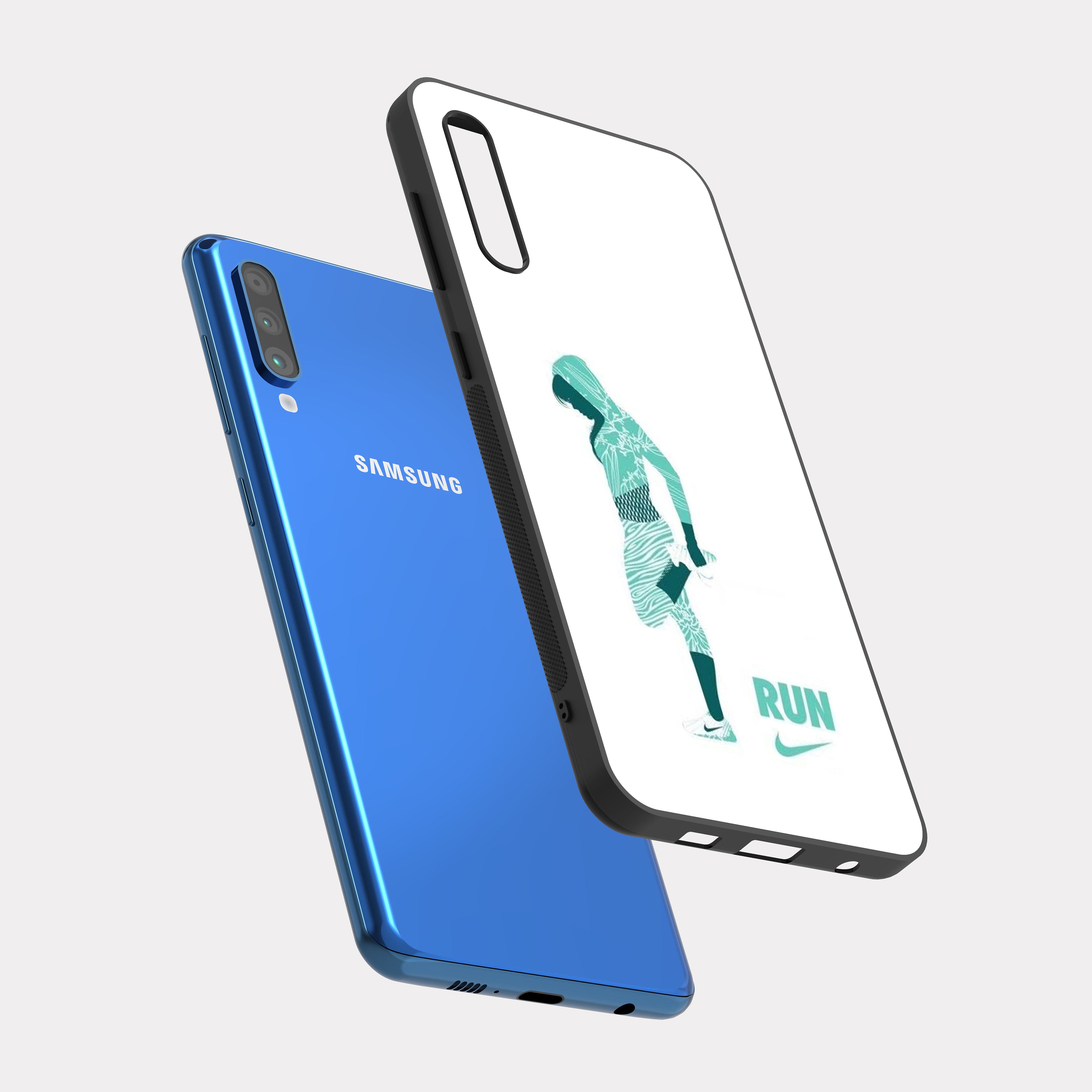 Samsung Galaxy A50 case cover Nike White Blue