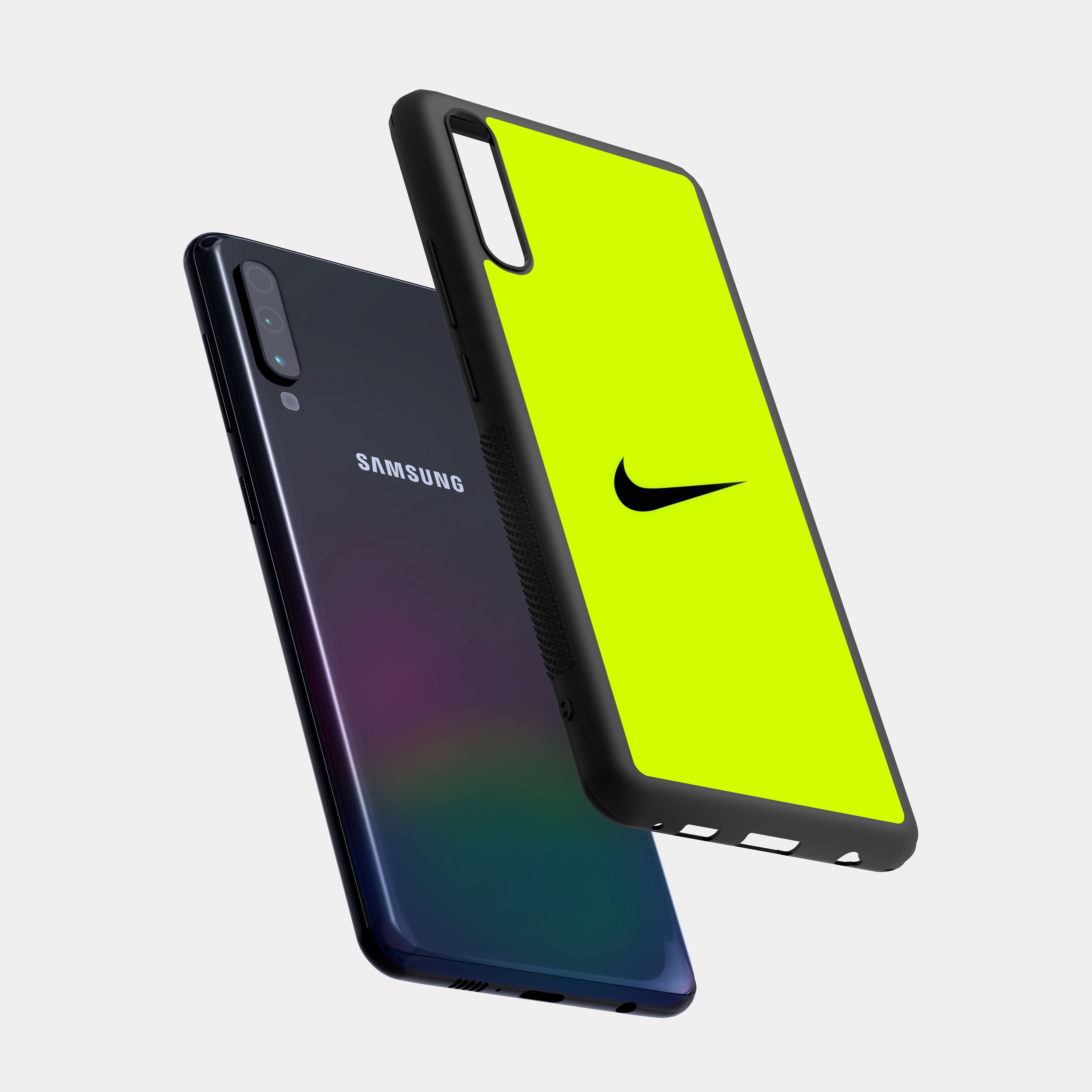 Samsung Galaxy A70 case cover Nike lime green
