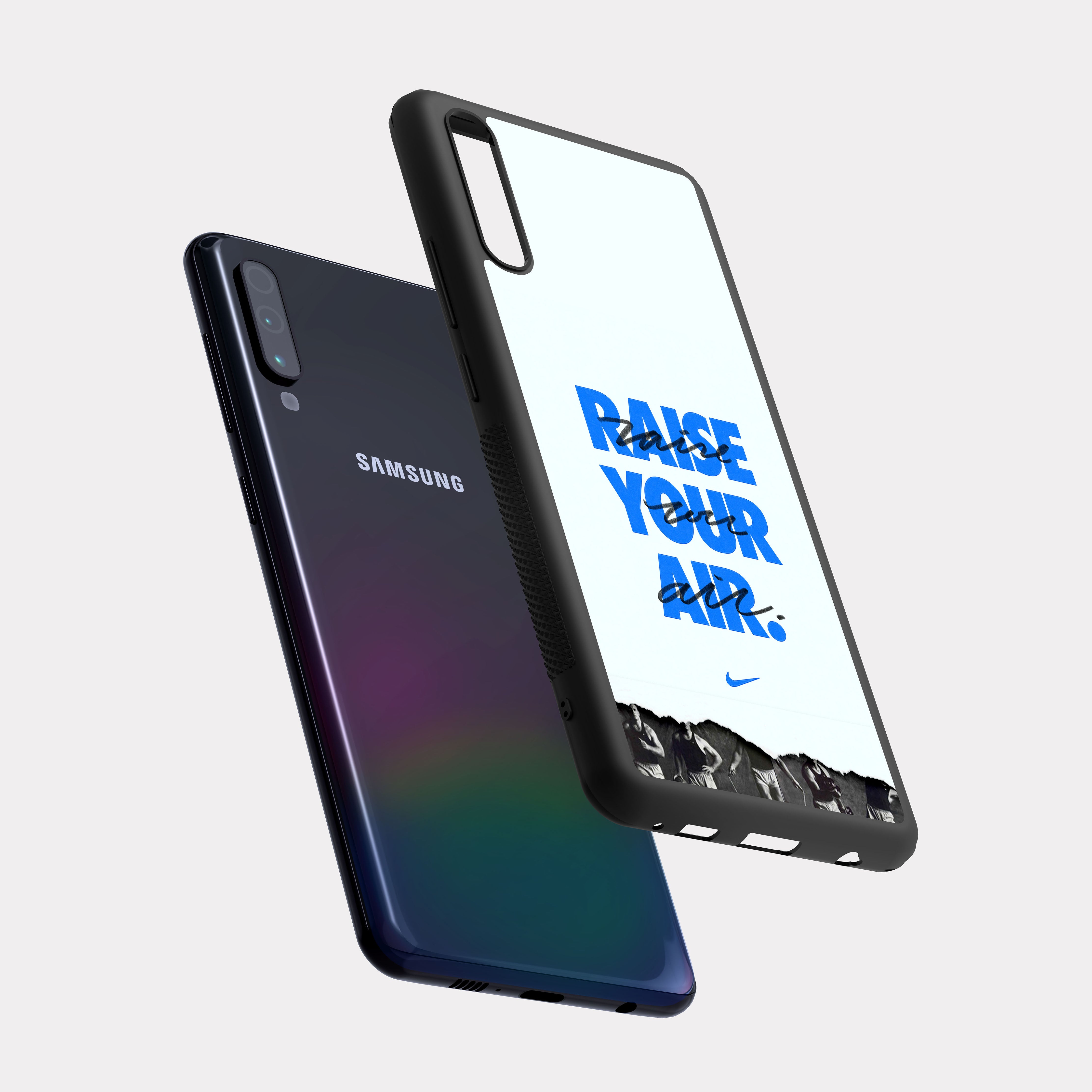 Samsung Galaxy A70 case cover Nike Blue Black