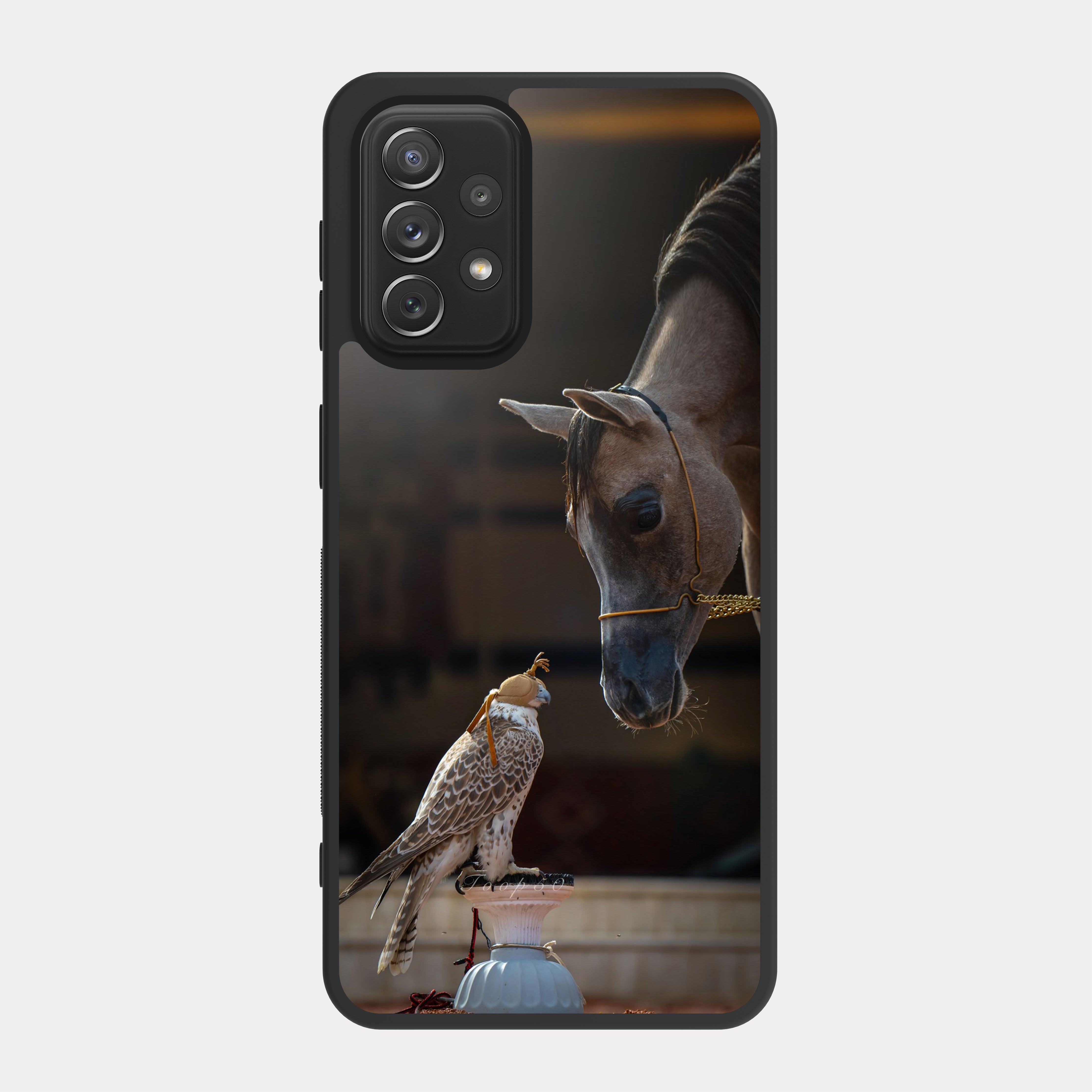 Samsung Galaxy A72 case cover Hawk And Horse Brown