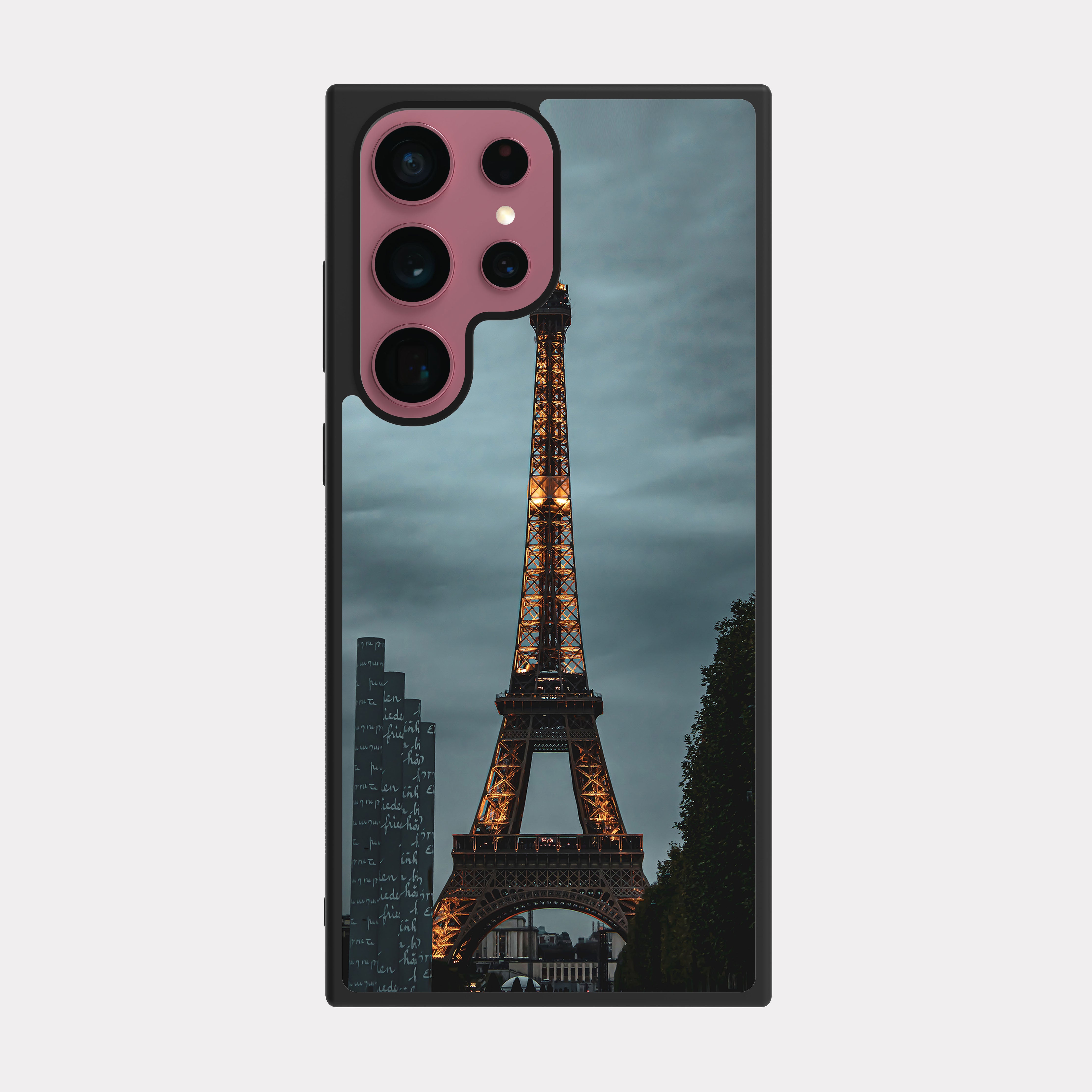 Samsung Galaxy S22 Ultra case cover Eiffel Tower Paris Grey