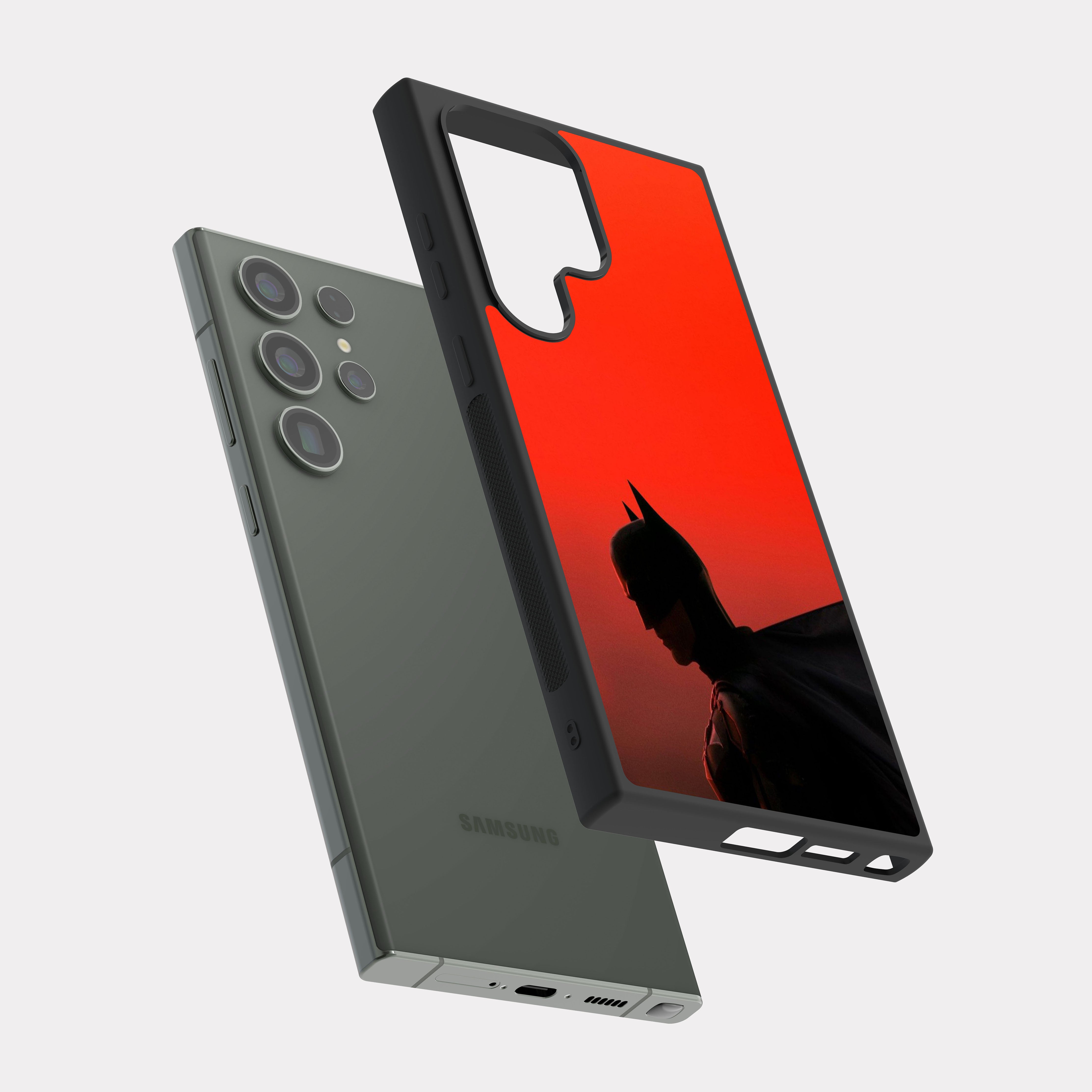 Samsung Galaxy S23 Ultra case cover Batman Red